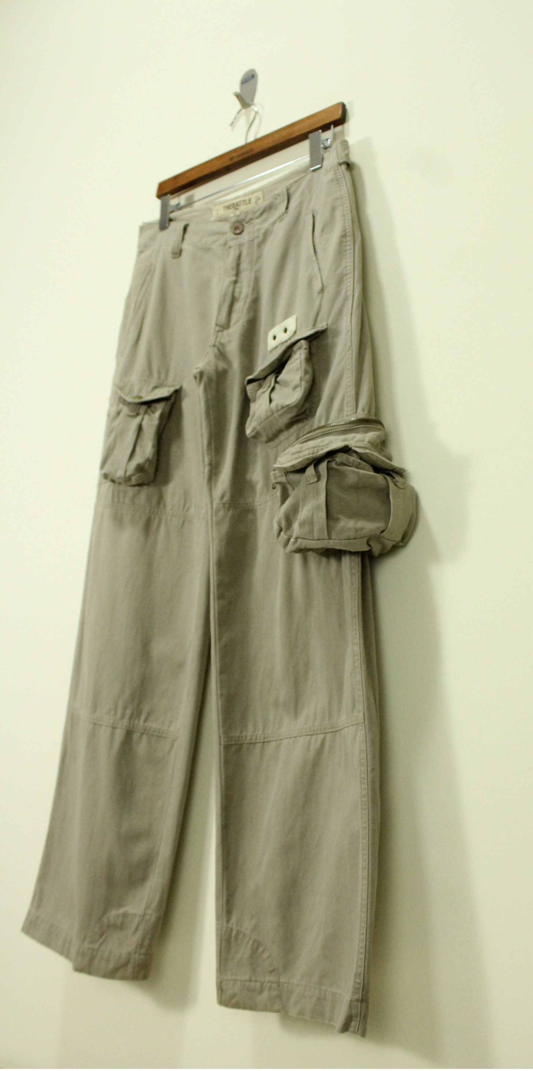Japanese Brand Style Pockets THE BATTLE Pants Cargos Utility Skater Raver Size US 40 / EU 56 - 3 Thumbnail