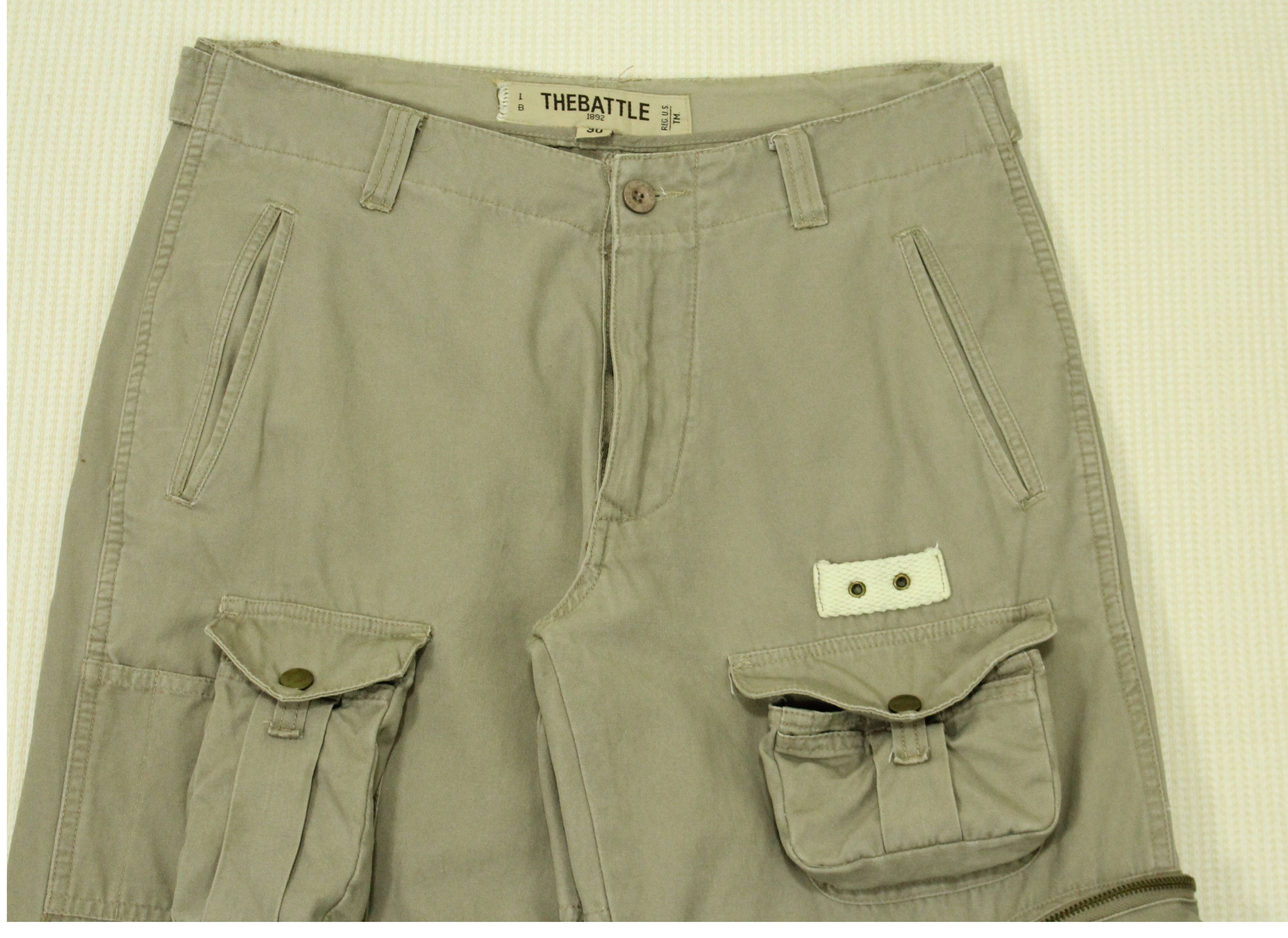 Japanese Brand Style Pockets THE BATTLE Pants Cargos Utility Skater Raver Size US 40 / EU 56 - 6 Thumbnail