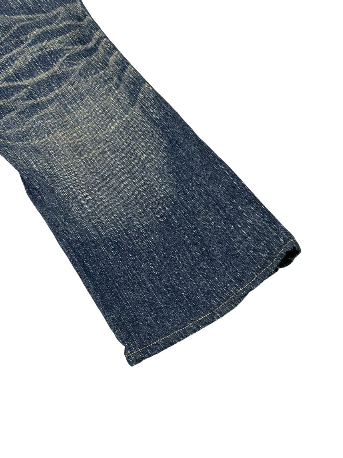 Edwin Flare Jeans Edwin Native Distress Acid Wash Boot Cut 5🟦5 Size US 32 / EU 48 - 4 Thumbnail
