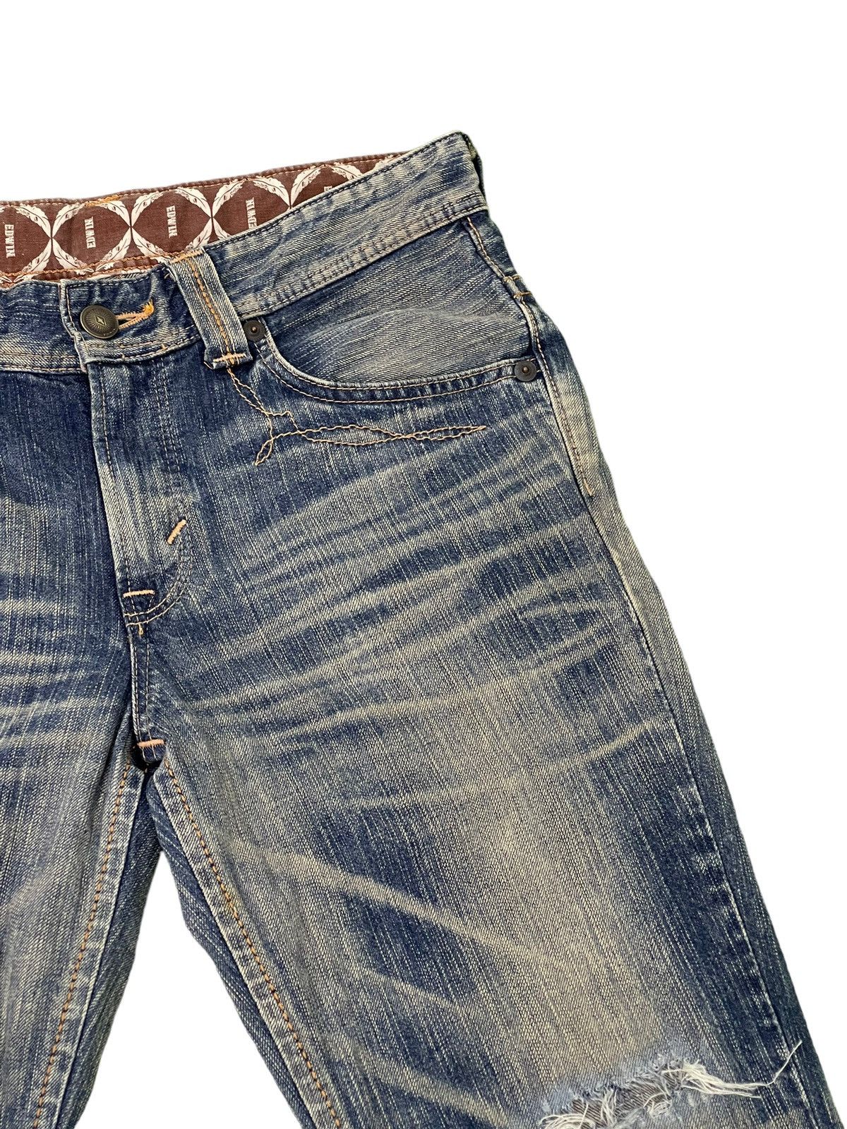 Edwin Flare Jeans Edwin Native Distress Acid Wash Boot Cut 5🟦5 Size US 32 / EU 48 - 18 Thumbnail