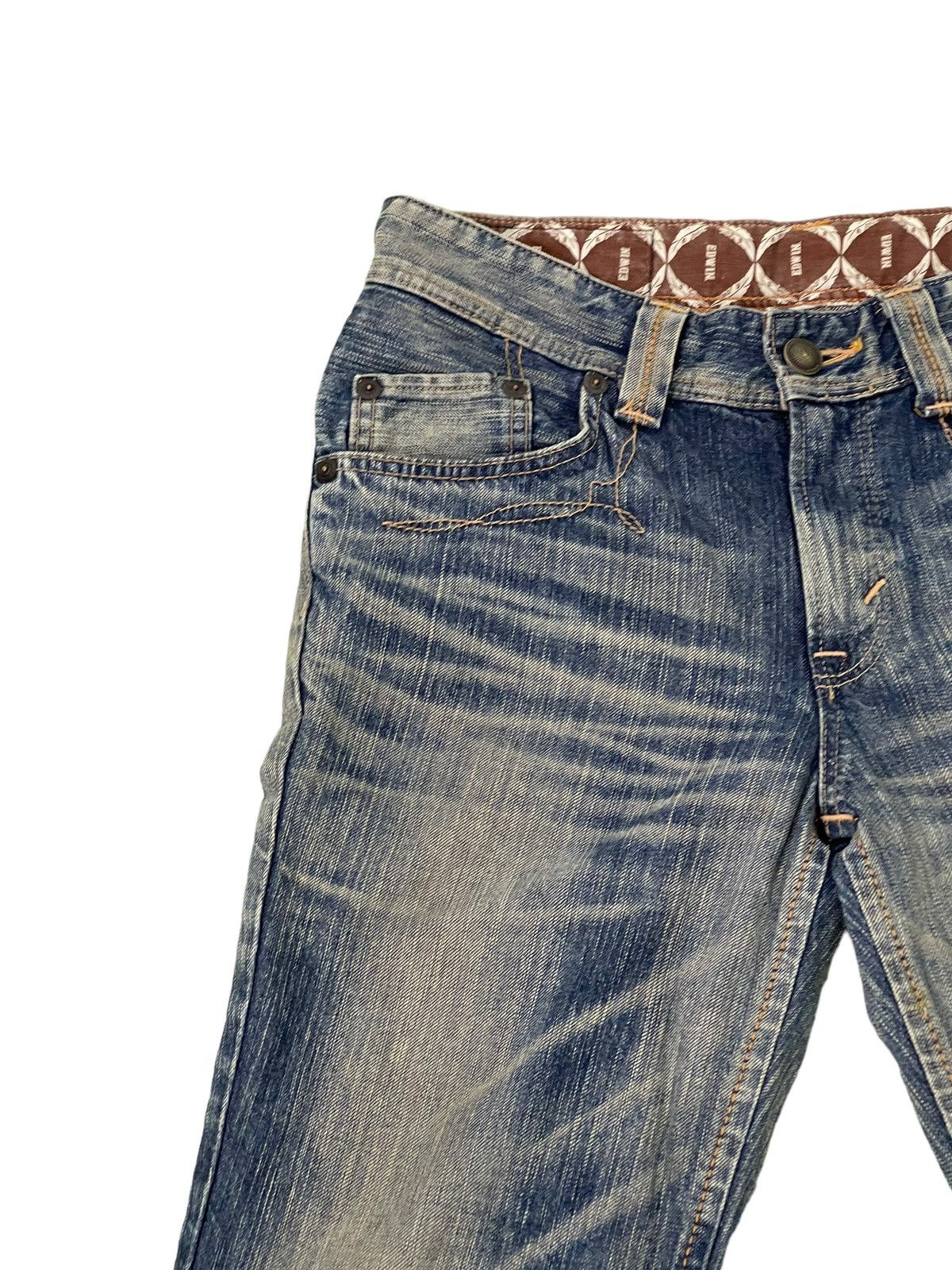 Edwin Flare Jeans Edwin Native Distress Acid Wash Boot Cut 5🟦5 Size US 32 / EU 48 - 17 Thumbnail