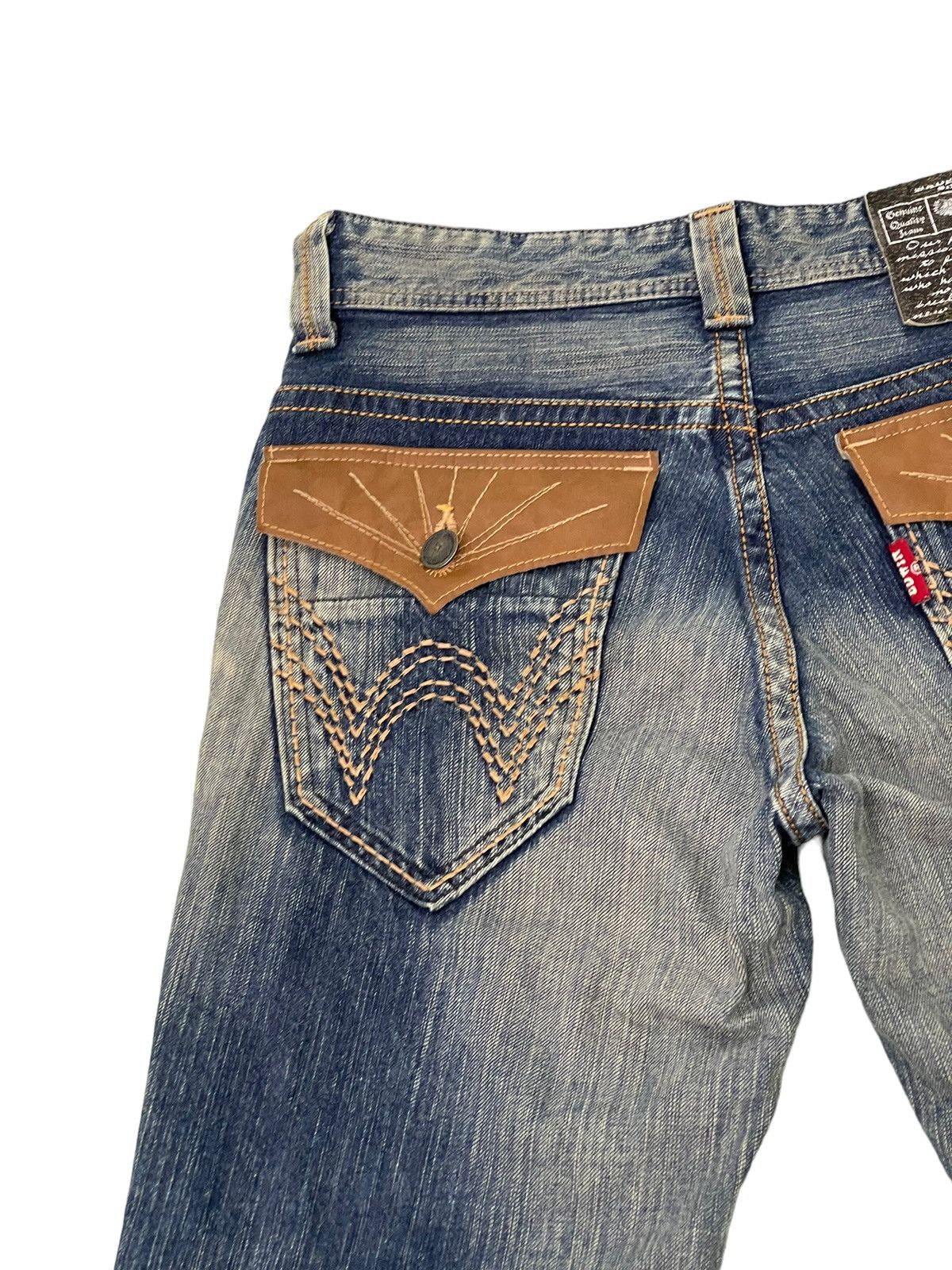 Edwin Flare Jeans Edwin Native Distress Acid Wash Boot Cut 5🟦5 Size US 32 / EU 48 - 8 Thumbnail