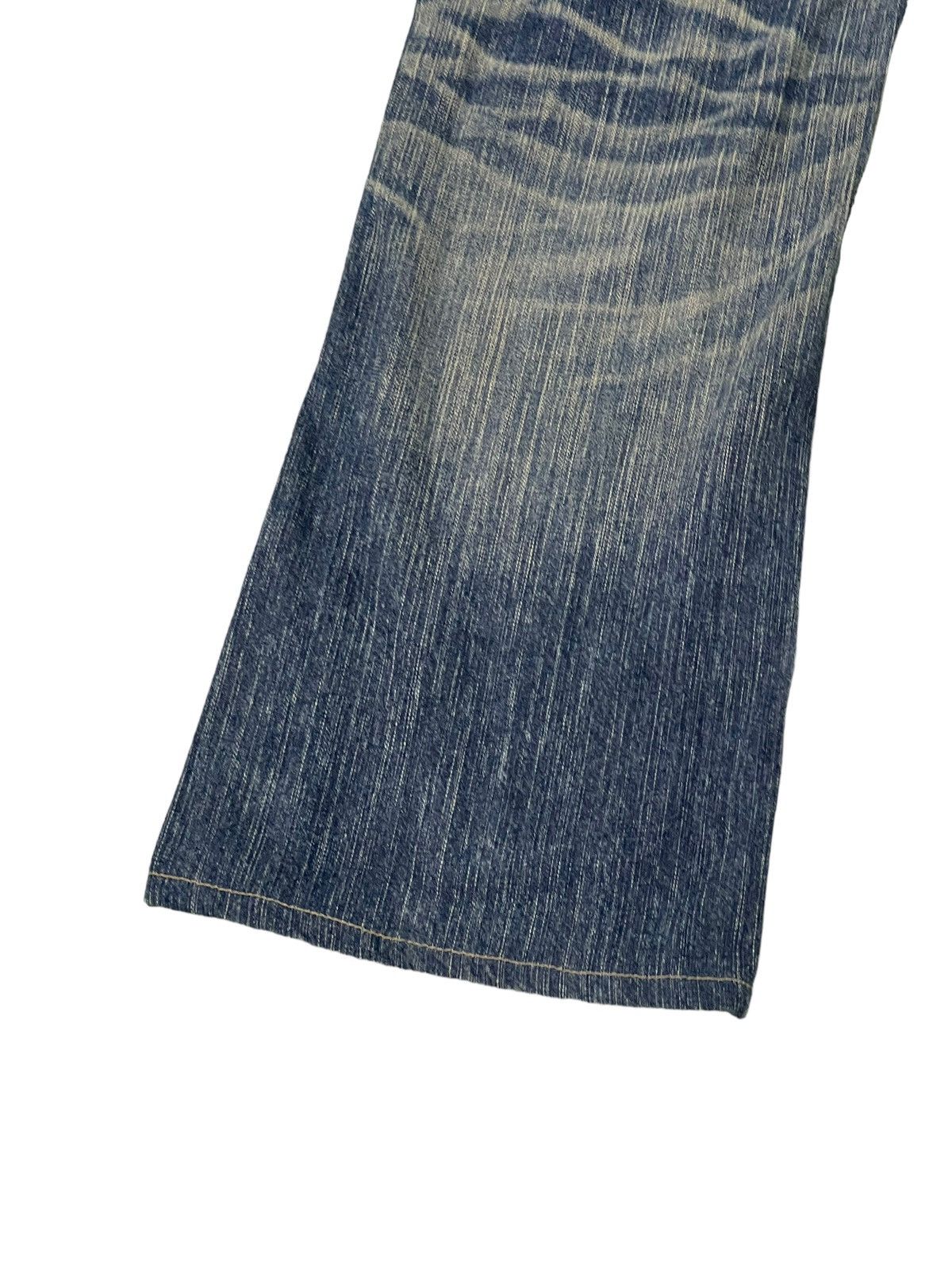 Edwin Flare Jeans Edwin Native Distress Acid Wash Boot Cut 5🟦5 Size US 32 / EU 48 - 5 Thumbnail