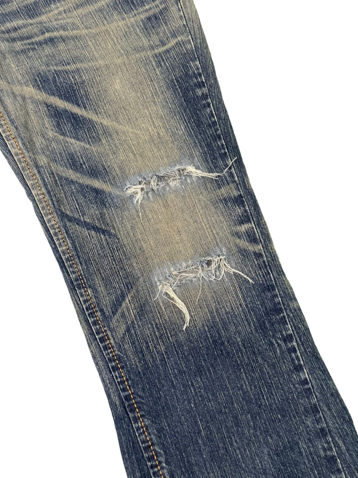 Edwin Flare Jeans Edwin Native Distress Acid Wash Boot Cut 5🟦5 Size US 32 / EU 48 - 16 Thumbnail