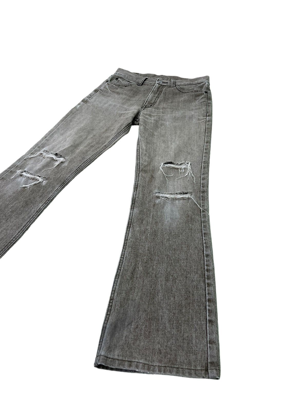 Japanese Brand Flare Jeans Bobson Japan Distress Denim Boot Cut 5🟦5 Size US 30 / EU 46 - 3 Thumbnail