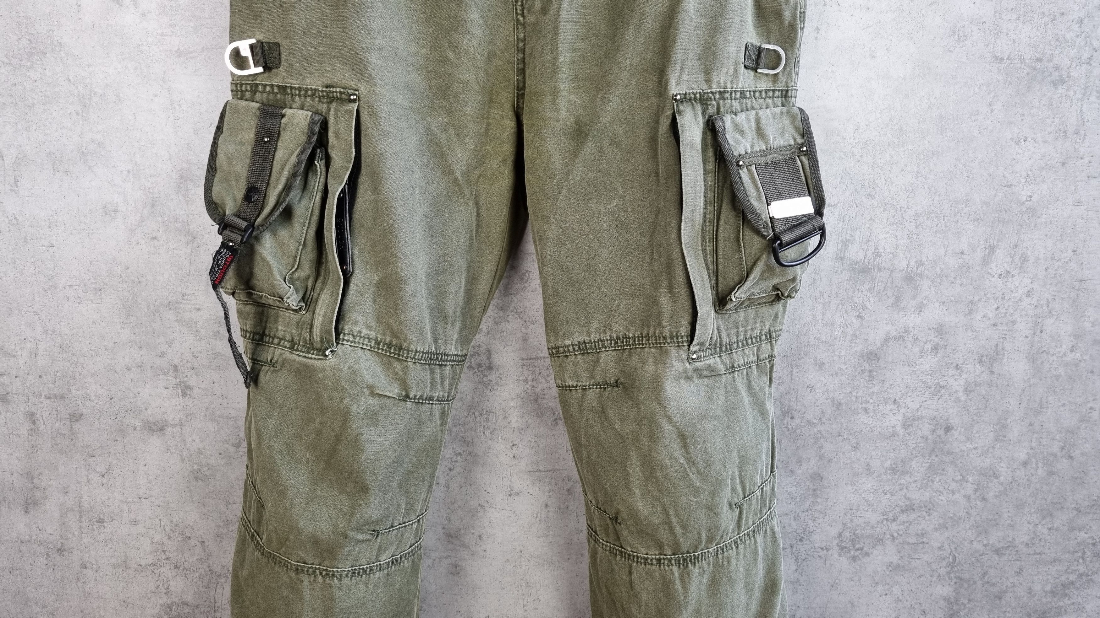 Japanese Brand × Vintage Unique Iconic TOUGH jeans Parachute multi pocket cargo pants Size US 32 / EU 48 - 8 Thumbnail