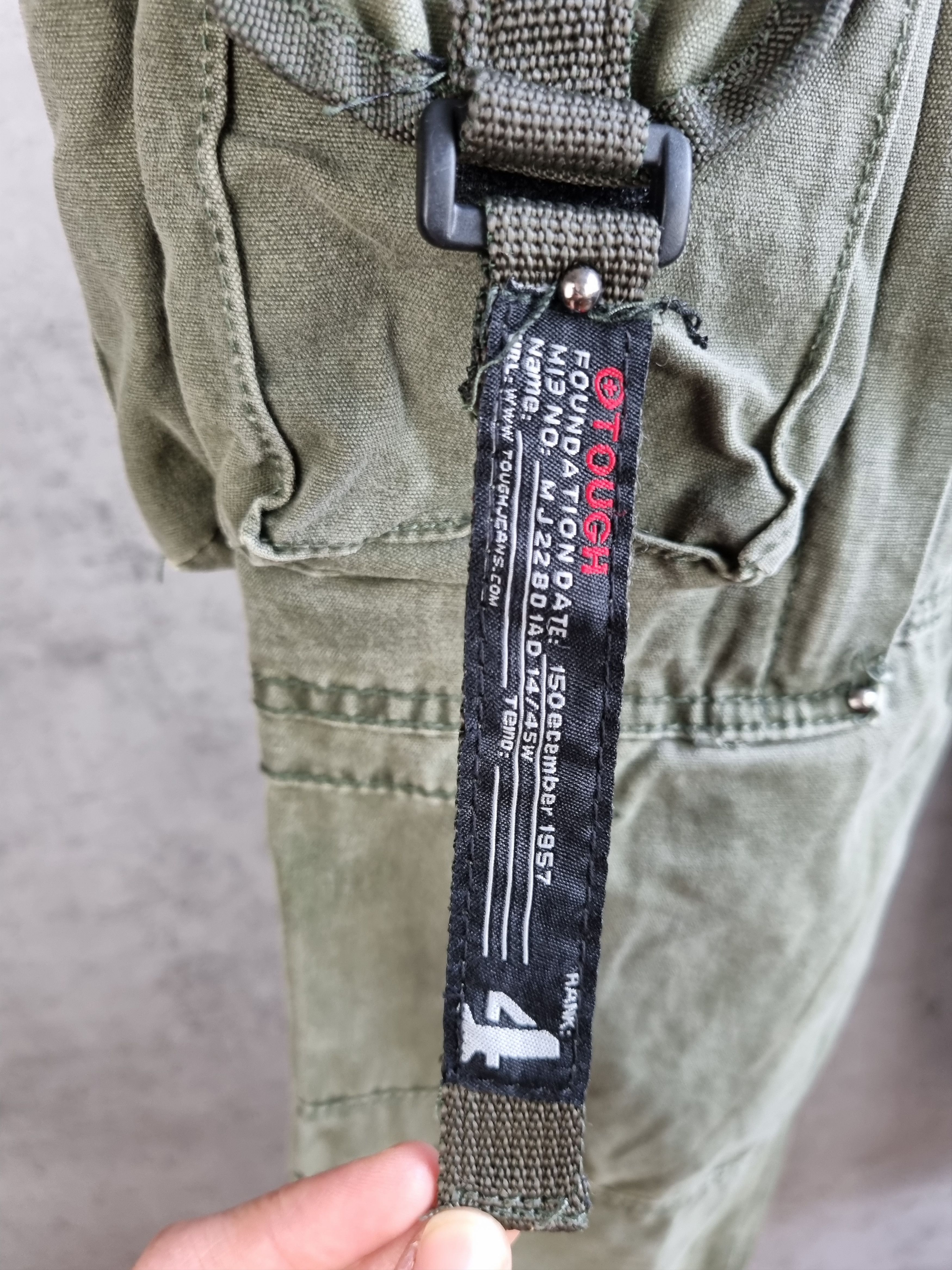 Japanese Brand × Vintage Unique Iconic TOUGH jeans Parachute multi pocket cargo pants Size US 32 / EU 48 - 15 Thumbnail