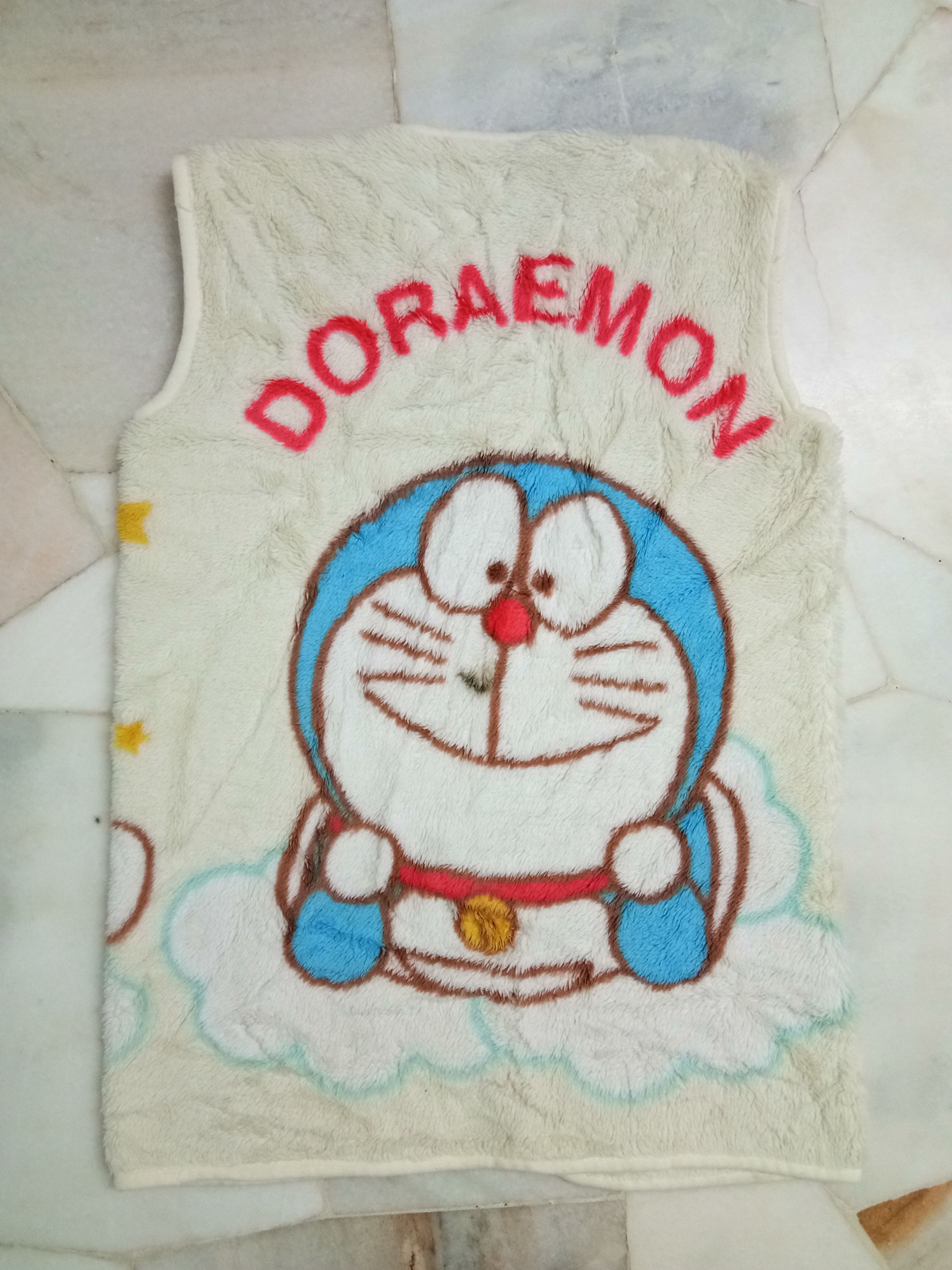 Anime Vintage Doraemon fleece winter sweaters sleeveless jacket Size M / US 6-8 / IT 42-44 - 2 Thumbnail