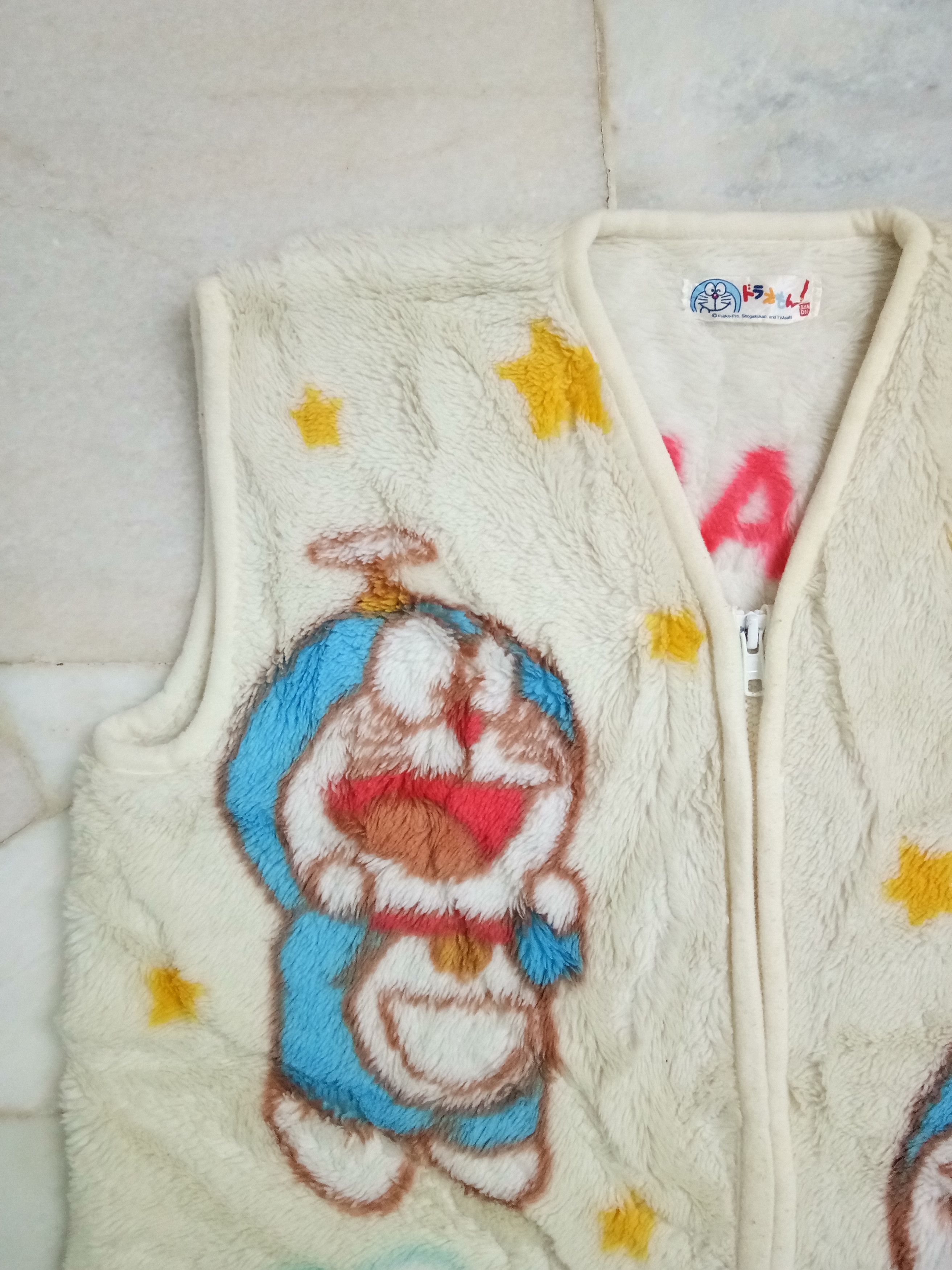 Anime Vintage Doraemon fleece winter sweaters sleeveless jacket Size M / US 6-8 / IT 42-44 - 8 Thumbnail