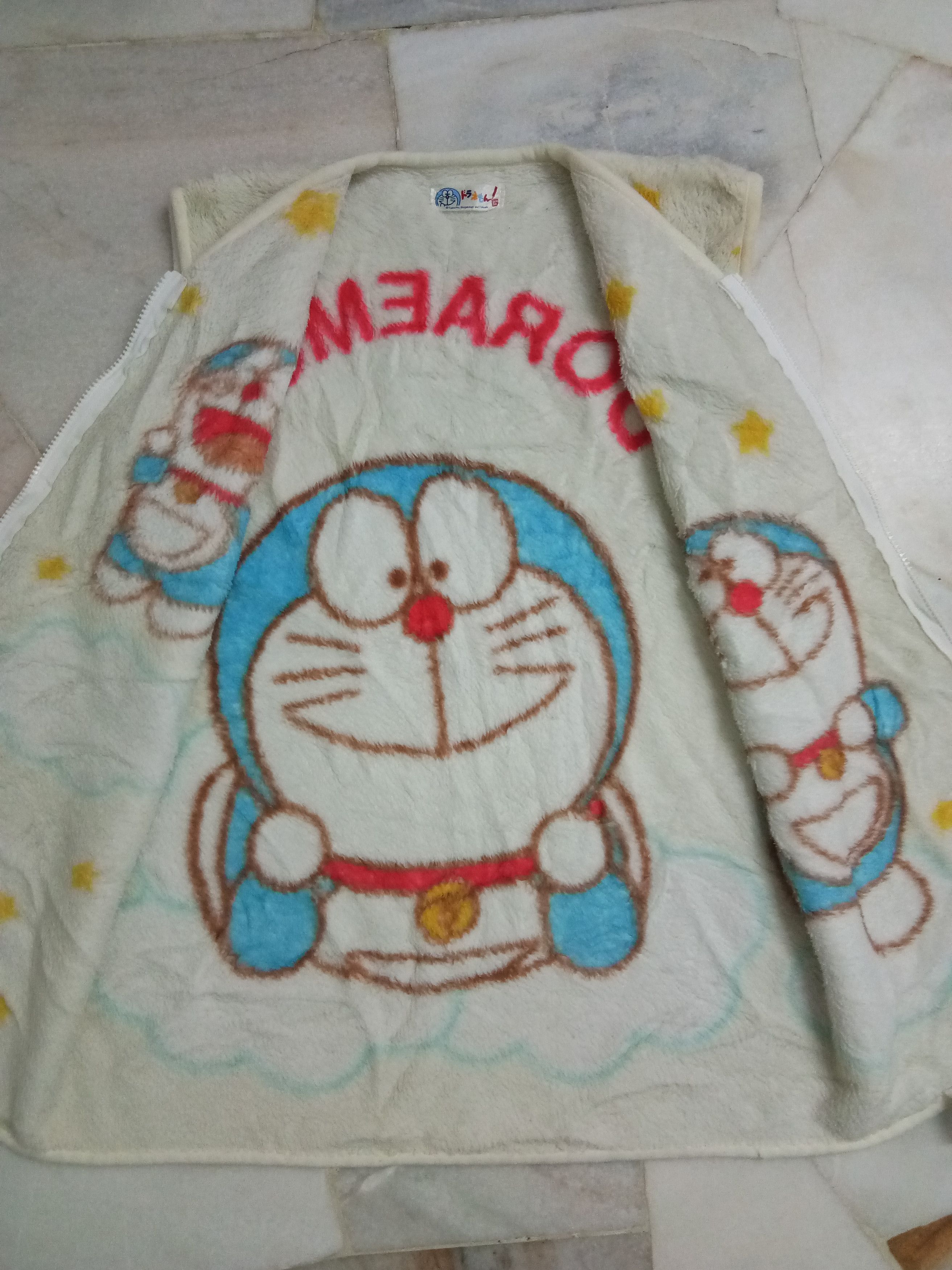 Anime Vintage Doraemon fleece winter sweaters sleeveless jacket Size M / US 6-8 / IT 42-44 - 5 Thumbnail