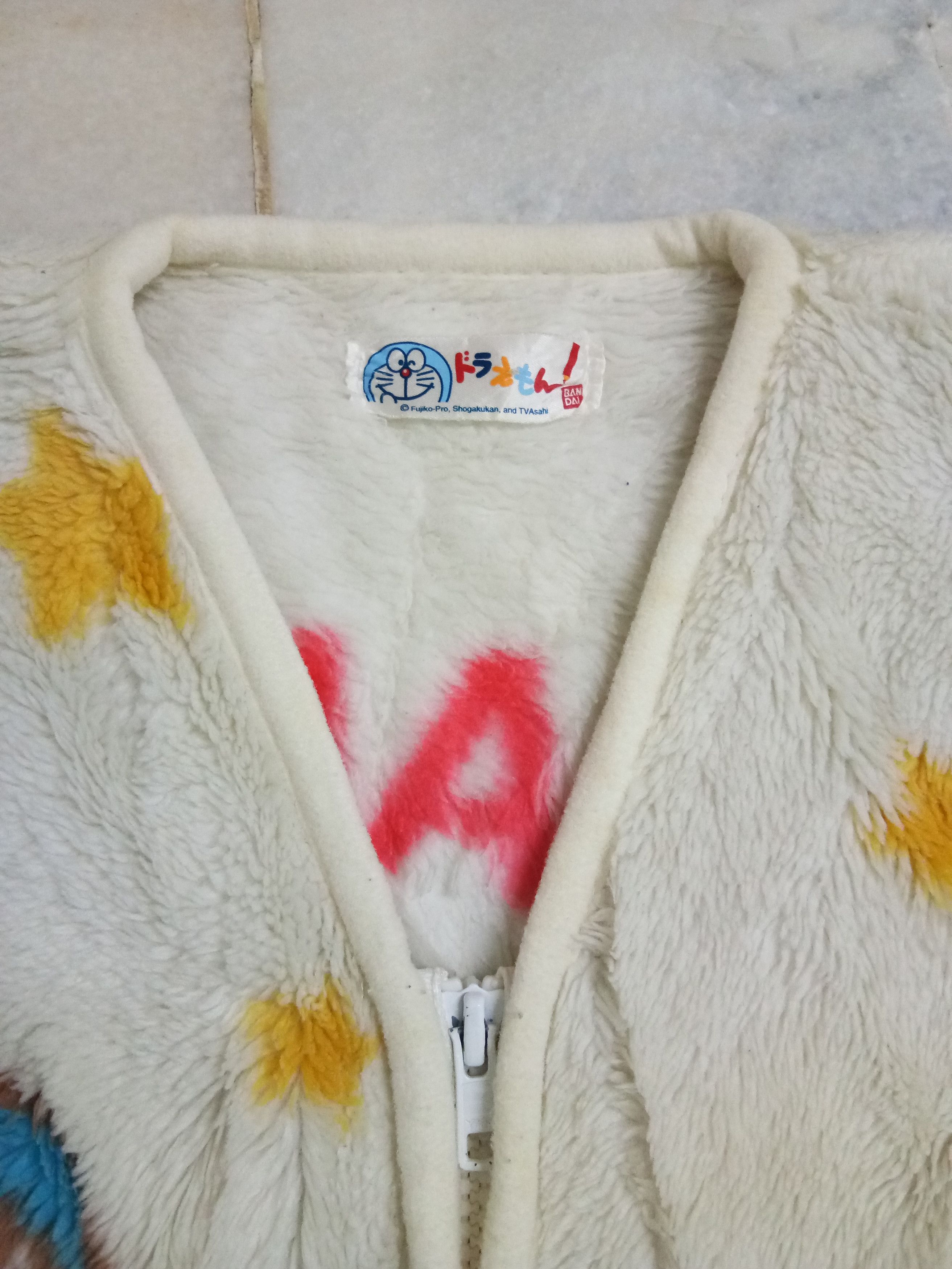 Anime Vintage Doraemon fleece winter sweaters sleeveless jacket Size M / US 6-8 / IT 42-44 - 6 Thumbnail