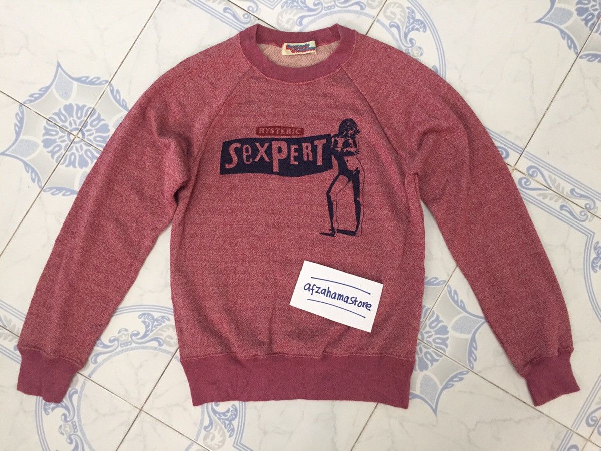image of Hysteric Glamour Sexpert Blinking Sweatshirt Made In Japan, Men's (Size XS)