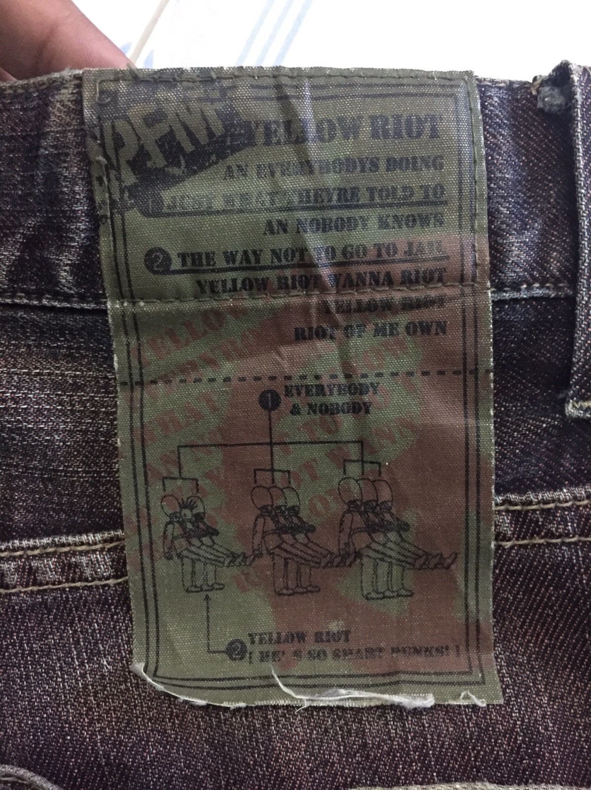 (+)PEOPLE × Japanese Brand × PPFM 🔥LAST DROP🔥PPFM Jeans - Yellow Riot Size US 31 - 12 Thumbnail