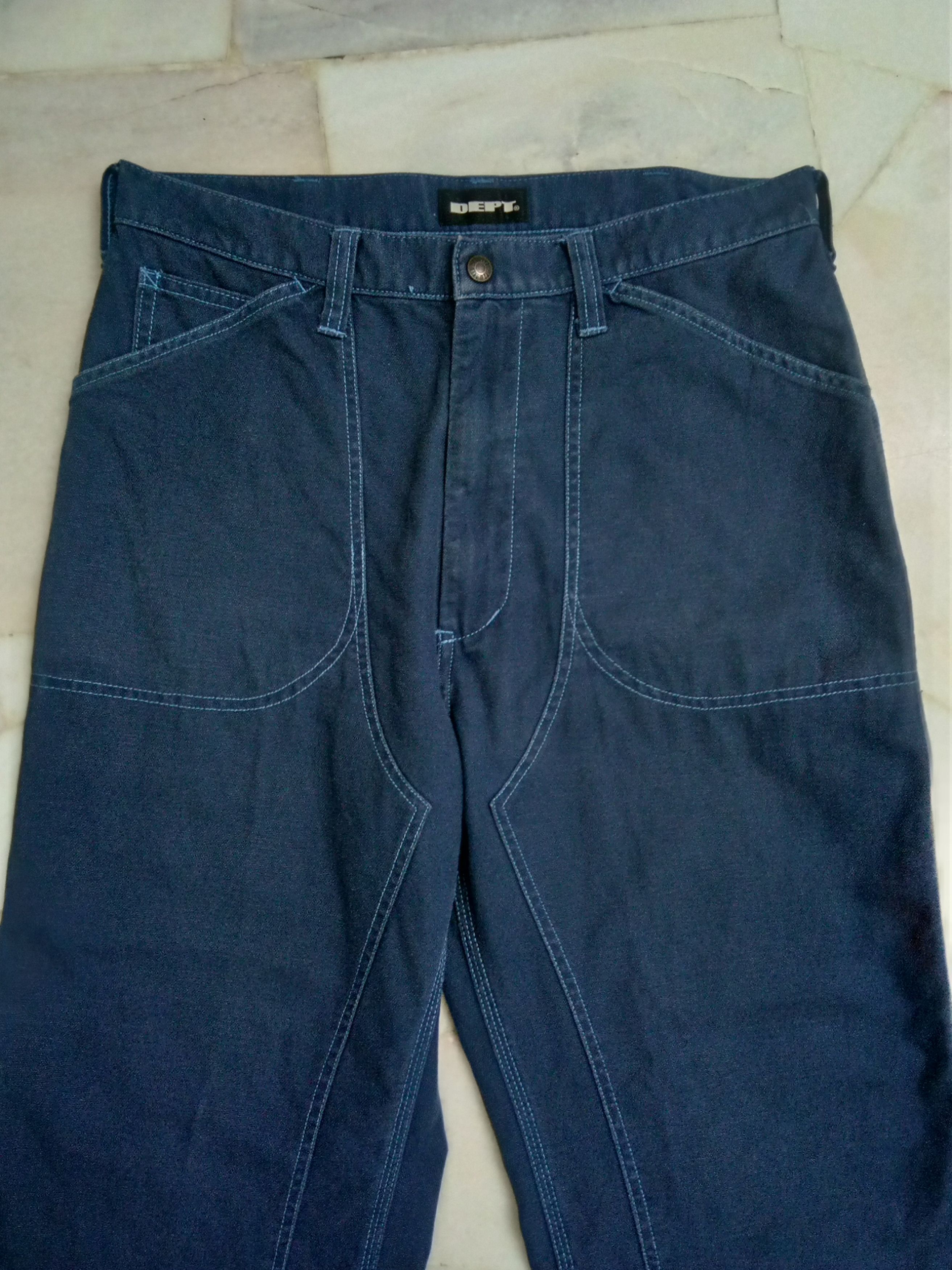 Japanese Brand Double knee denim pants by DEPT. Japan Size US 31 - 6 Thumbnail