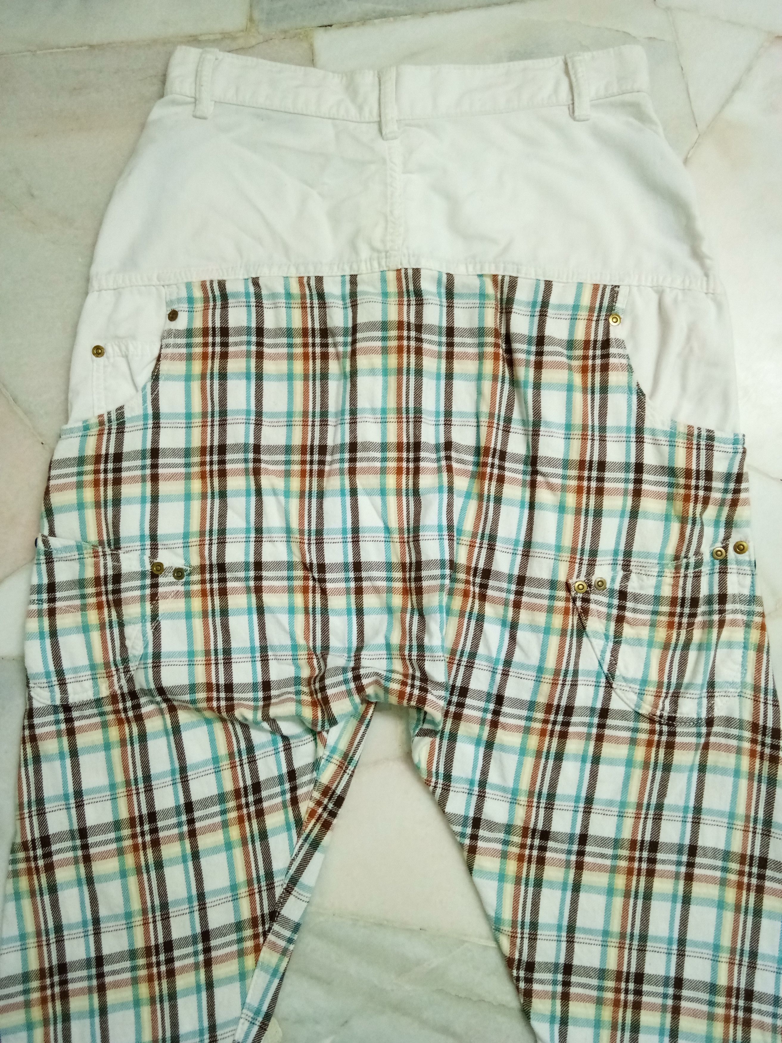mercibeaucoup Mercibeaucoup rainbow plaid cropped unisex pants Size 31" - 7 Thumbnail