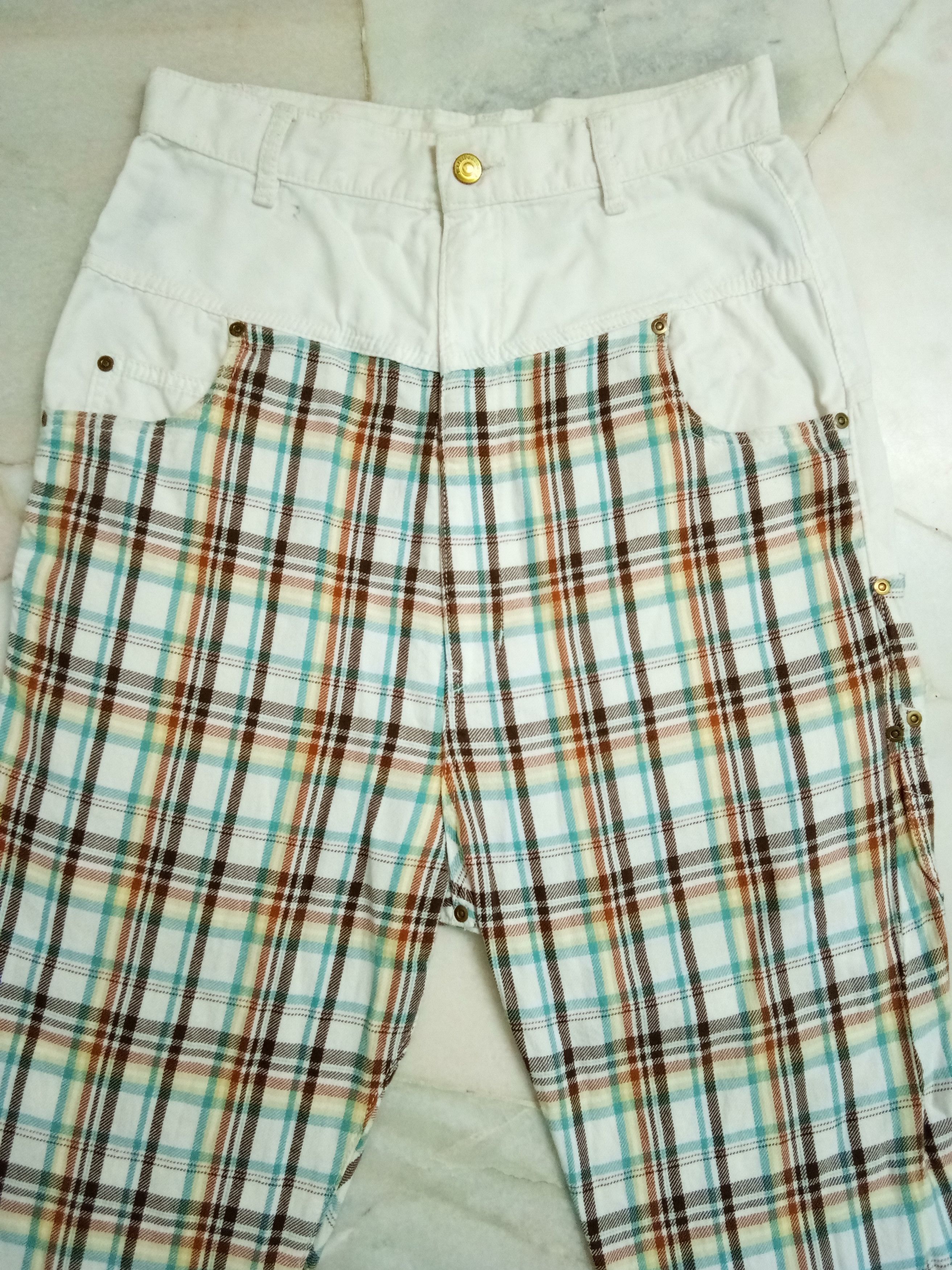 mercibeaucoup Mercibeaucoup rainbow plaid cropped unisex pants Size 31" - 6 Thumbnail