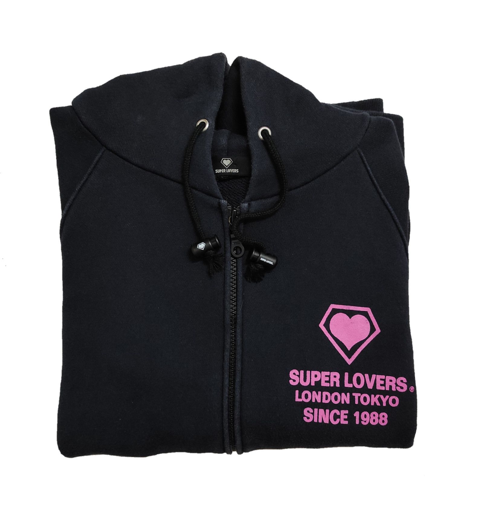 Japanese Brand SUPER LOVERS LONDON TOKYO SINCE 1988 Raglan Sweat HOODIES Size US M / EU 48-50 / 2 - 9 Thumbnail