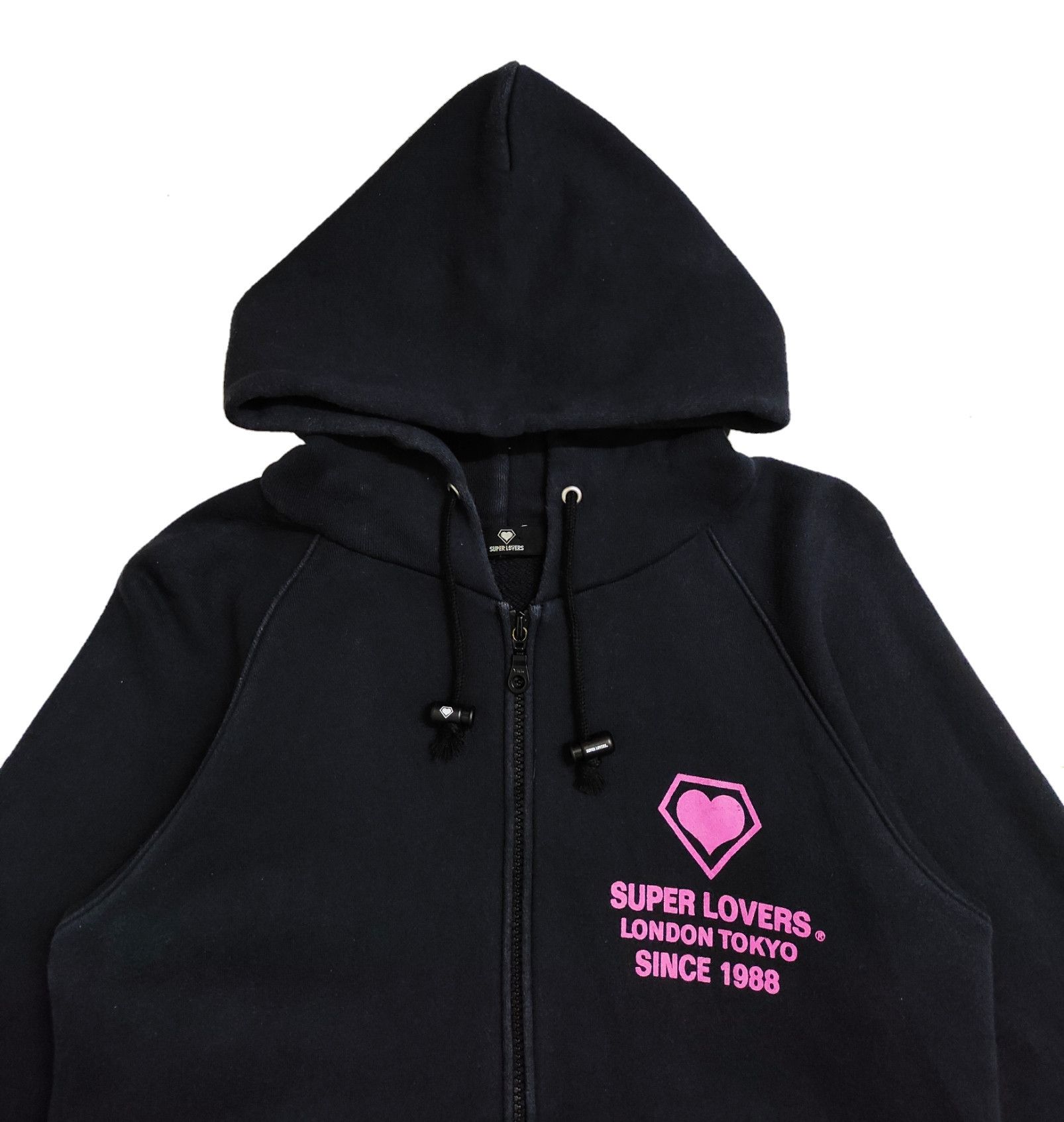 Japanese Brand SUPER LOVERS LONDON TOKYO SINCE 1988 Raglan Sweat HOODIES Size US M / EU 48-50 / 2 - 6 Thumbnail