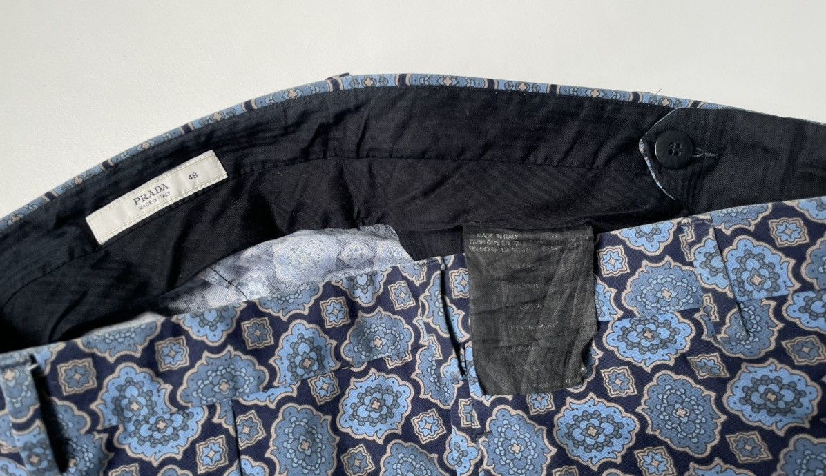 Prada S/S 02 Medallion Print Flared Leg Trousers Size US 32 / EU 48 - 5 Thumbnail