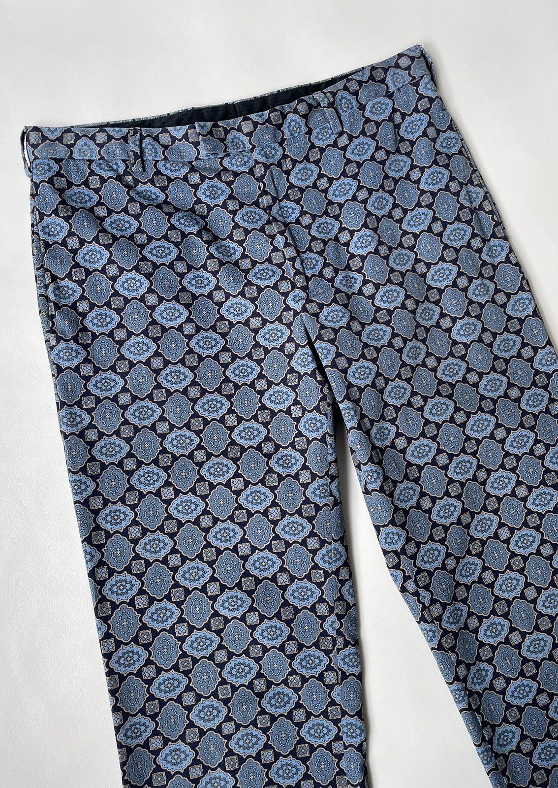 Prada S/S 02 Medallion Print Flared Leg Trousers Size US 32 / EU 48 - 6 Thumbnail