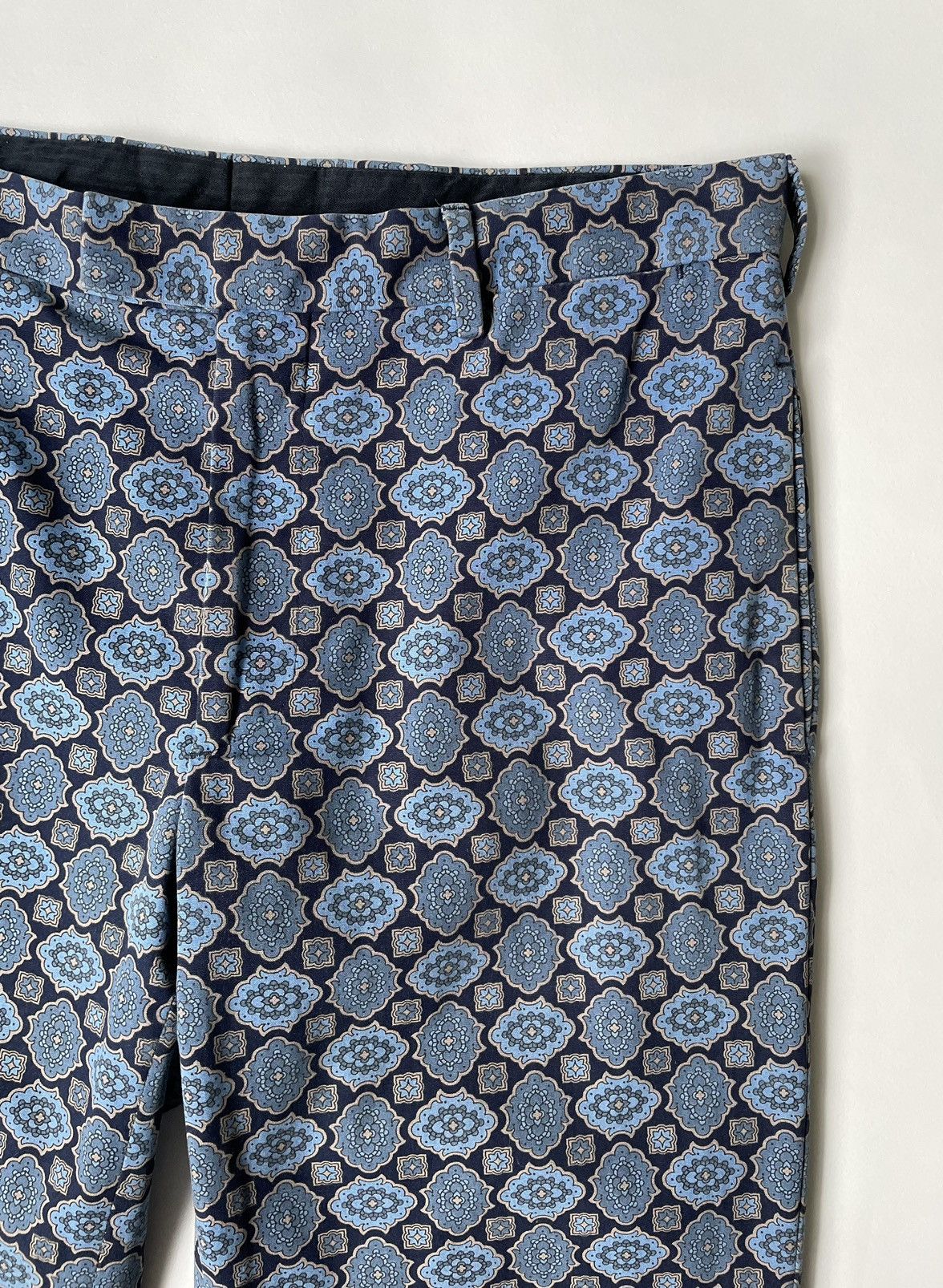 Prada S/S 02 Medallion Print Flared Leg Trousers Size US 32 / EU 48 - 4 Thumbnail