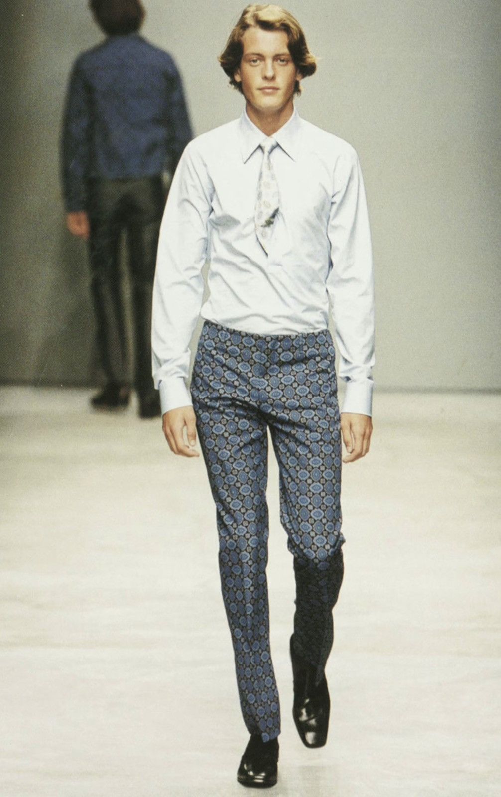 Prada S/S 02 Medallion Print Flared Leg Trousers Size US 32 / EU 48 - 1 Thumbnail