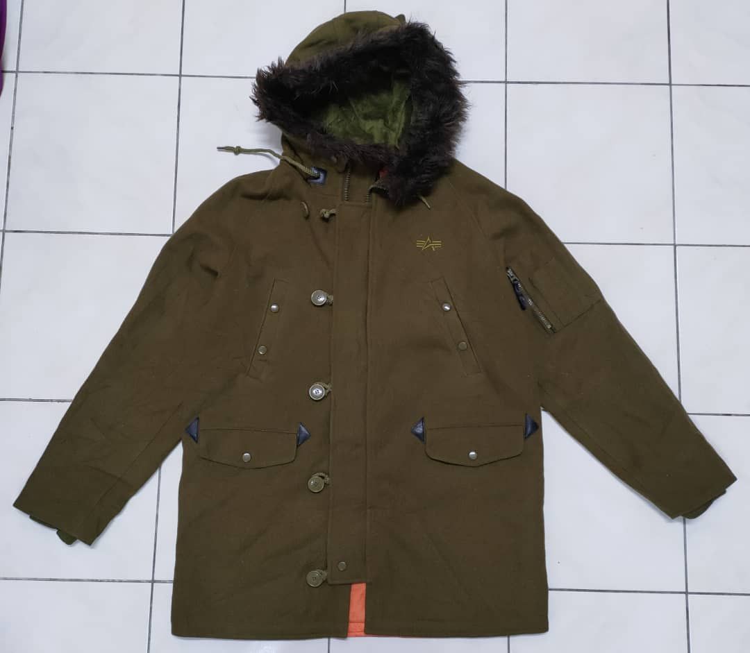 Alpha Industries Alpha Industries Wool Parka Orange Lining Size US L / EU 52-54 / 3 - 1 Thumbnail