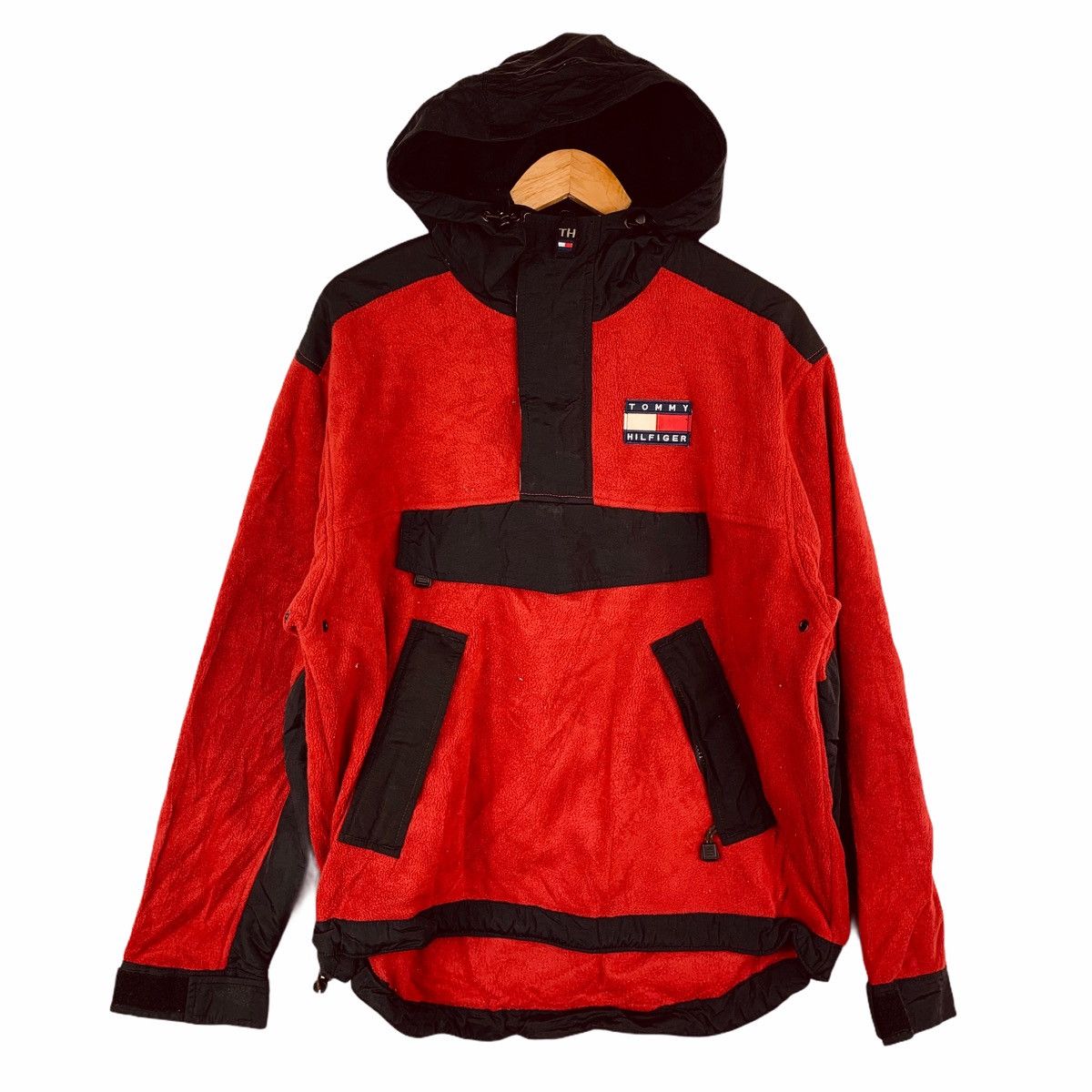 Tommy Hilfiger TOMMY HILFIGER FLEECE SAILING GEAR FULLZIP RED BLACK JACKET Size US XL / EU 56 / 4 - 1 Thumbnail