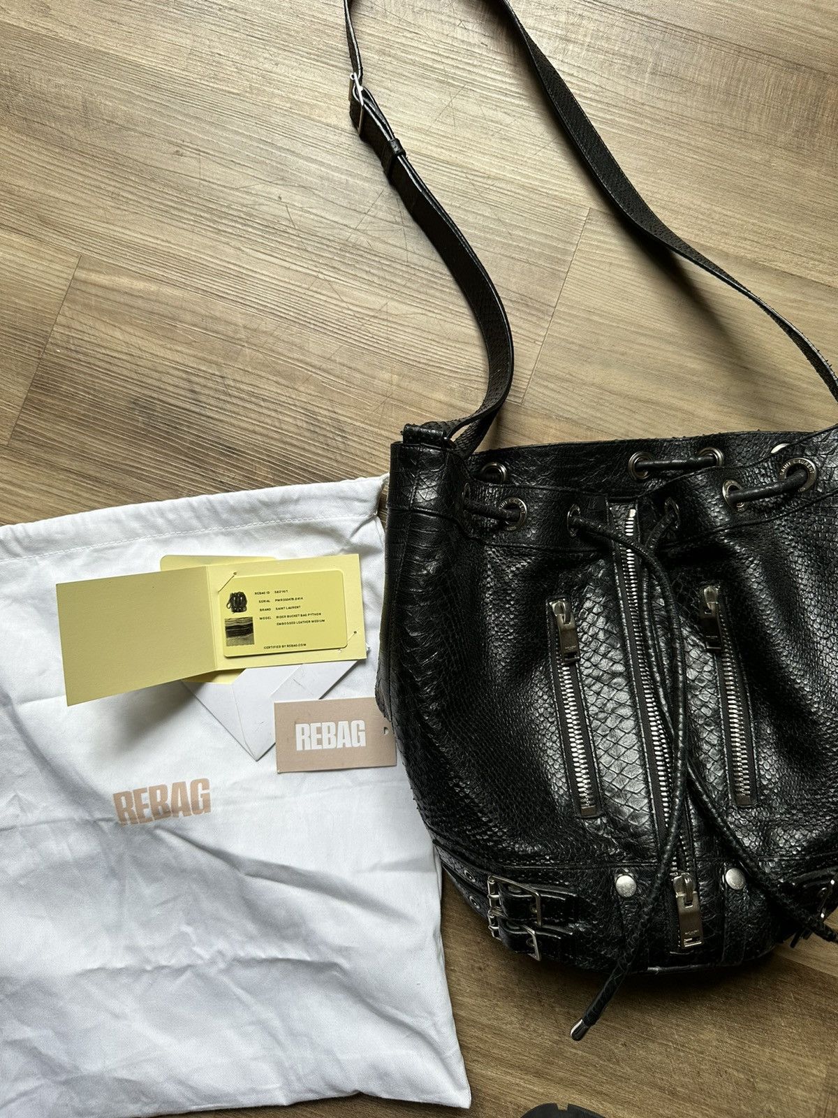 saint laurent rider bucket bag