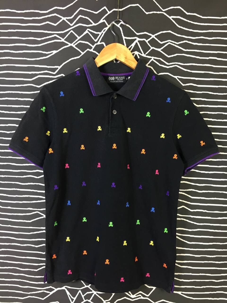 Beams Plus BEAMS Heart Skull Printed Streetwear Polo Tee Size US M / EU 48-50 / 2 - 2 Thumbnail
