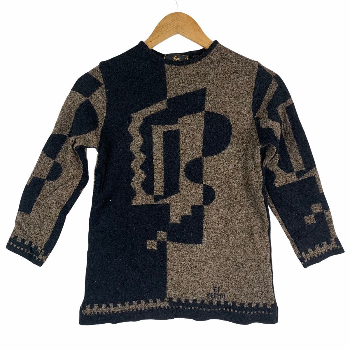Fendi VINTAGE FENDI MAGLIA WOOL MADE IN ITALY KNITWEAR SWEATSHIRT Size US XXS / EU 40 - 2 Thumbnail
