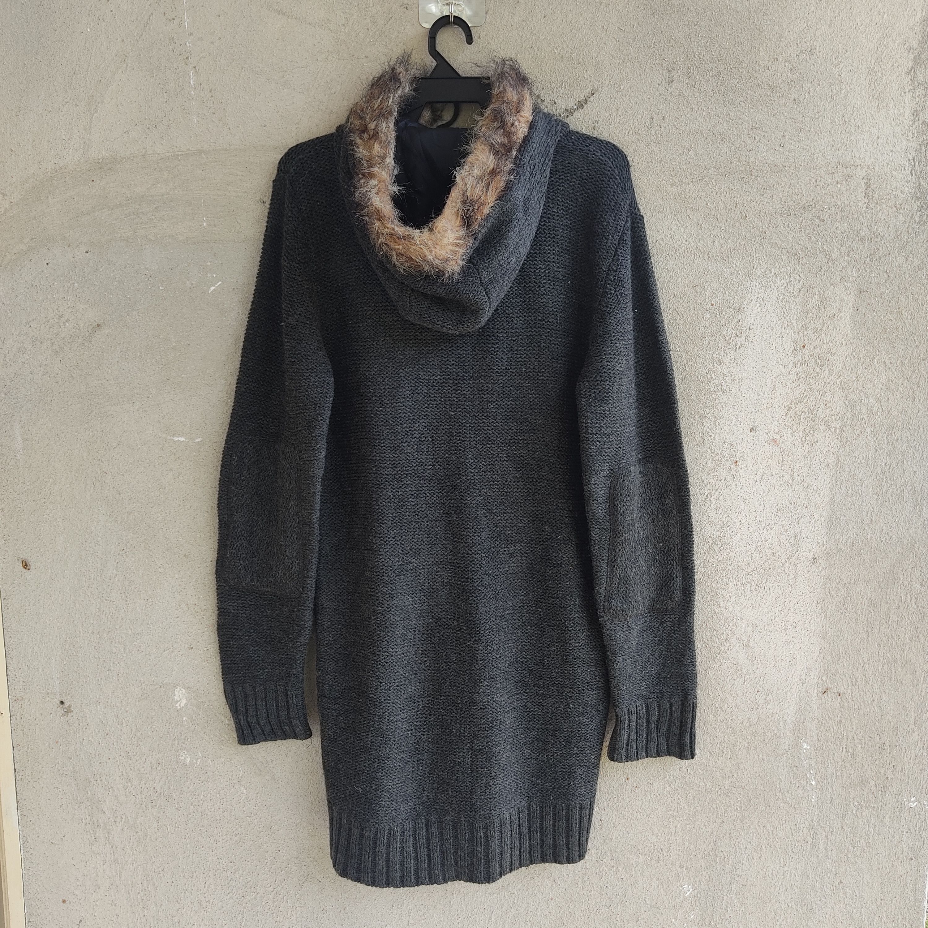 Designer × Homespun Knitwear × Japanese Brand Buona Giornata Black Gray Knitwear Parka Size US M / EU 48-50 / 2 - 2 Thumbnail