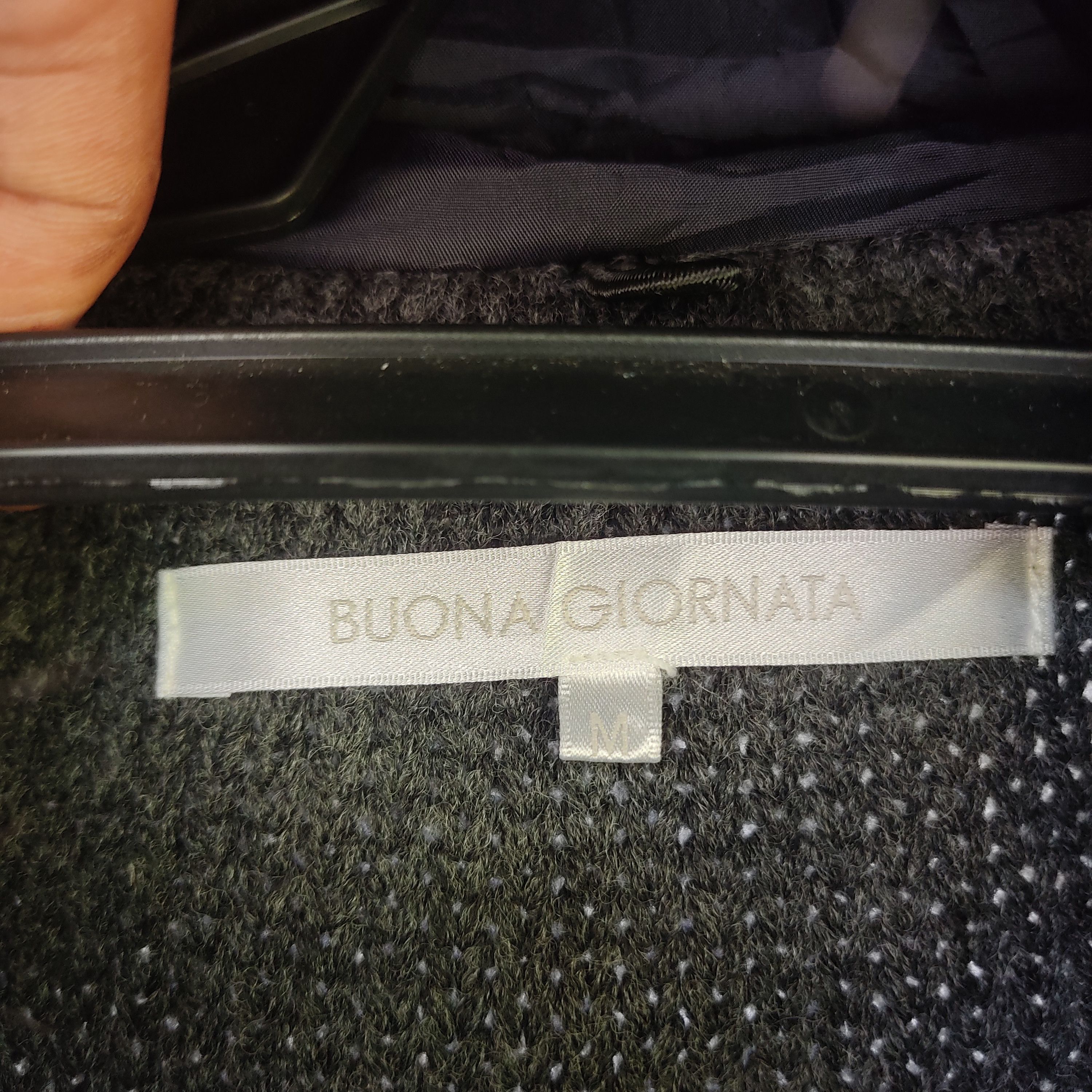 Designer × Homespun Knitwear × Japanese Brand Buona Giornata Black Gray Knitwear Parka Size US M / EU 48-50 / 2 - 16 Thumbnail