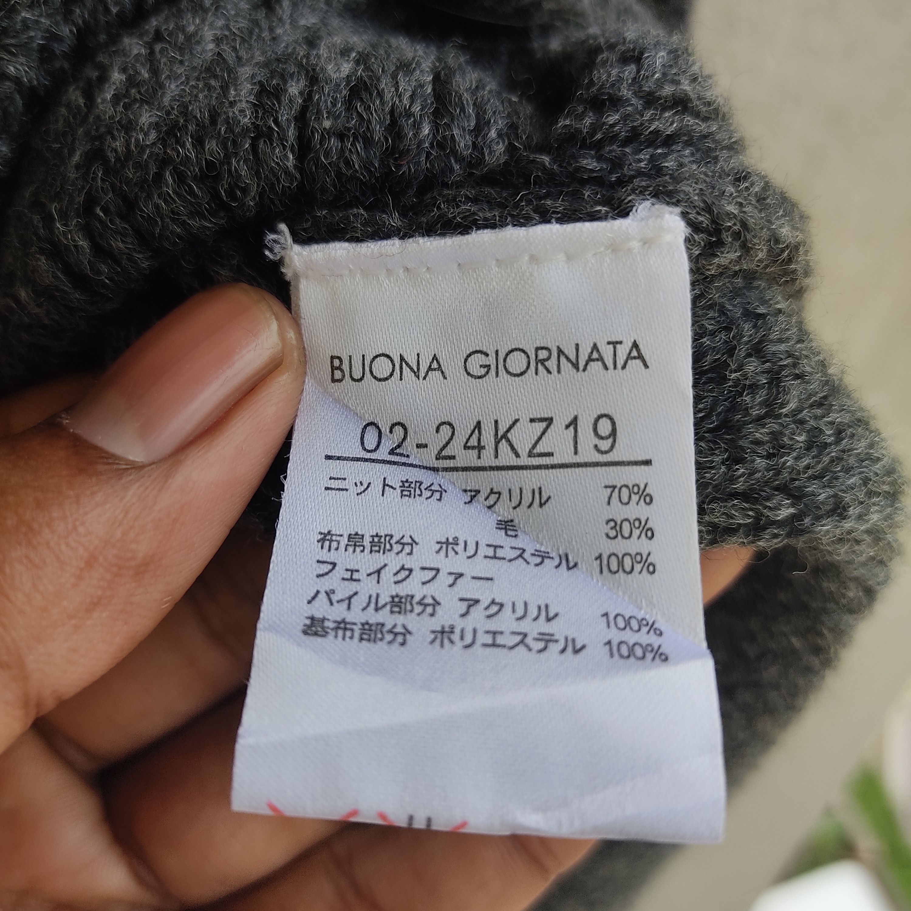 Designer × Homespun Knitwear × Japanese Brand Buona Giornata Black Gray Knitwear Parka Size US M / EU 48-50 / 2 - 15 Thumbnail