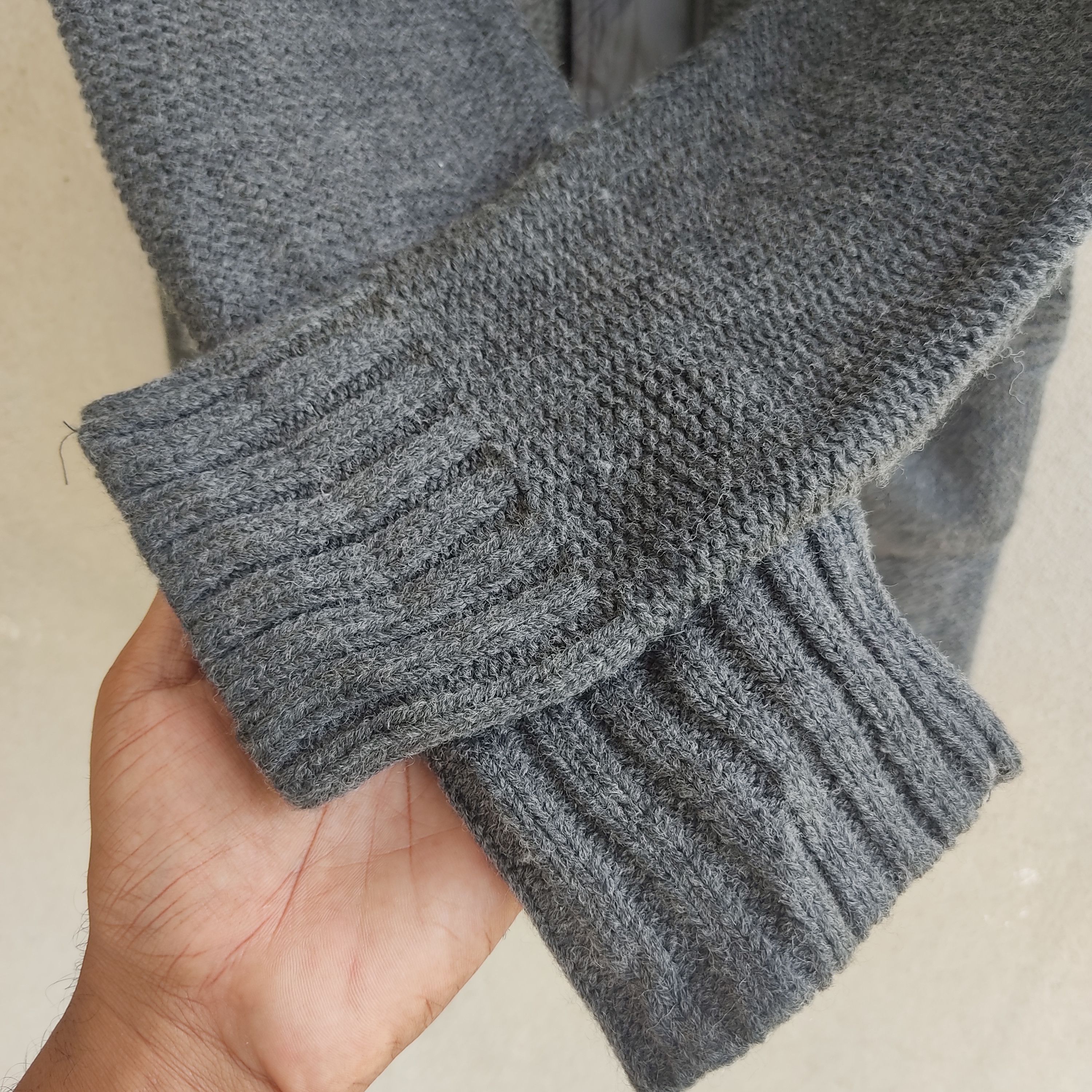 Designer × Homespun Knitwear × Japanese Brand Buona Giornata Black Gray Knitwear Parka Size US M / EU 48-50 / 2 - 7 Thumbnail