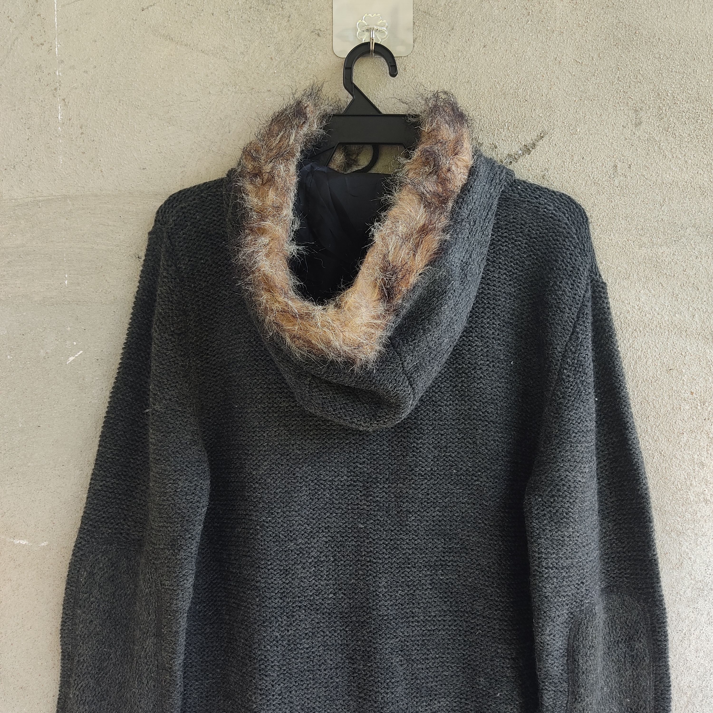 Designer × Homespun Knitwear × Japanese Brand Buona Giornata Black Gray Knitwear Parka Size US M / EU 48-50 / 2 - 17 Thumbnail