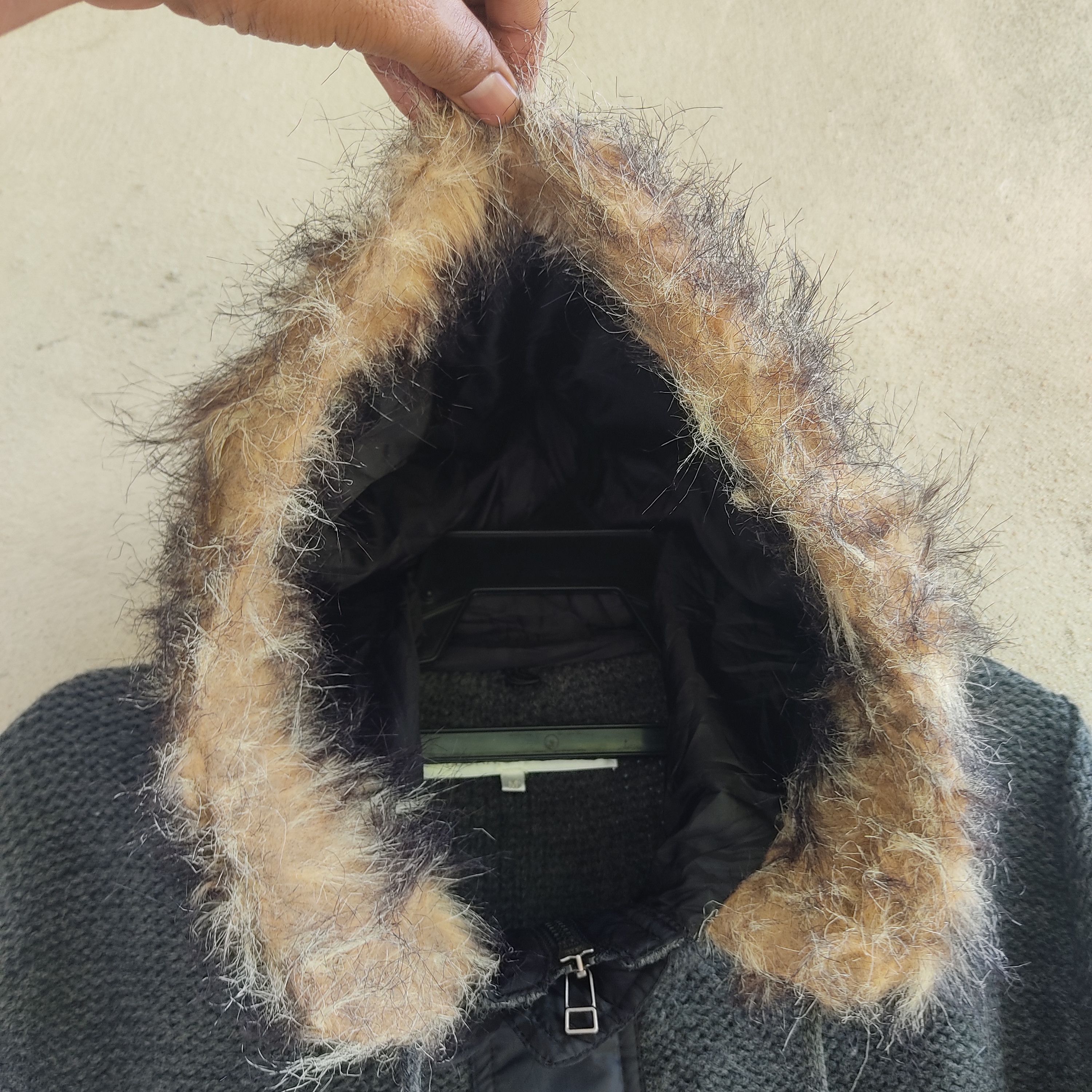 Designer × Homespun Knitwear × Japanese Brand Buona Giornata Black Gray Knitwear Parka Size US M / EU 48-50 / 2 - 3 Thumbnail
