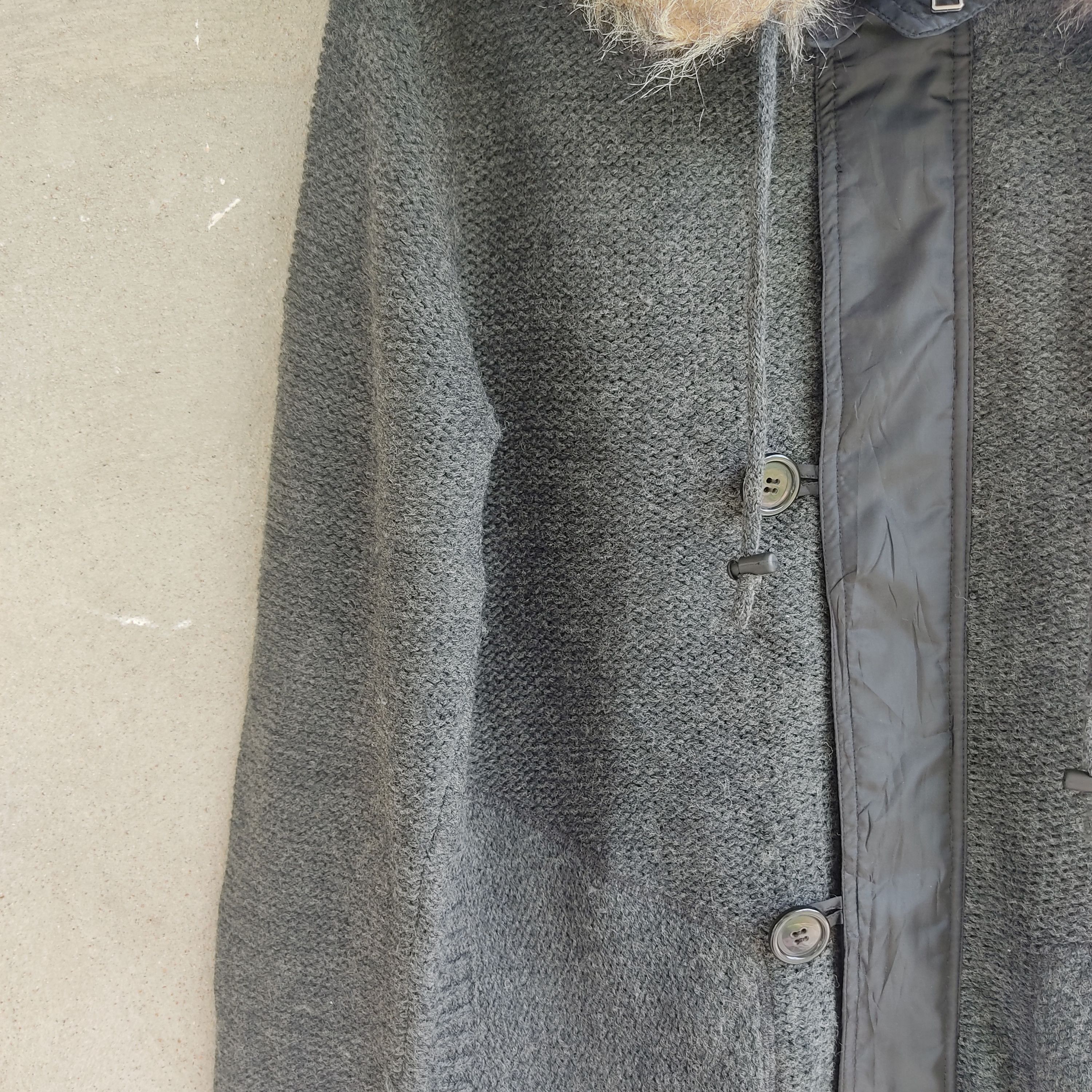 Designer × Homespun Knitwear × Japanese Brand Buona Giornata Black Gray Knitwear Parka Size US M / EU 48-50 / 2 - 10 Thumbnail