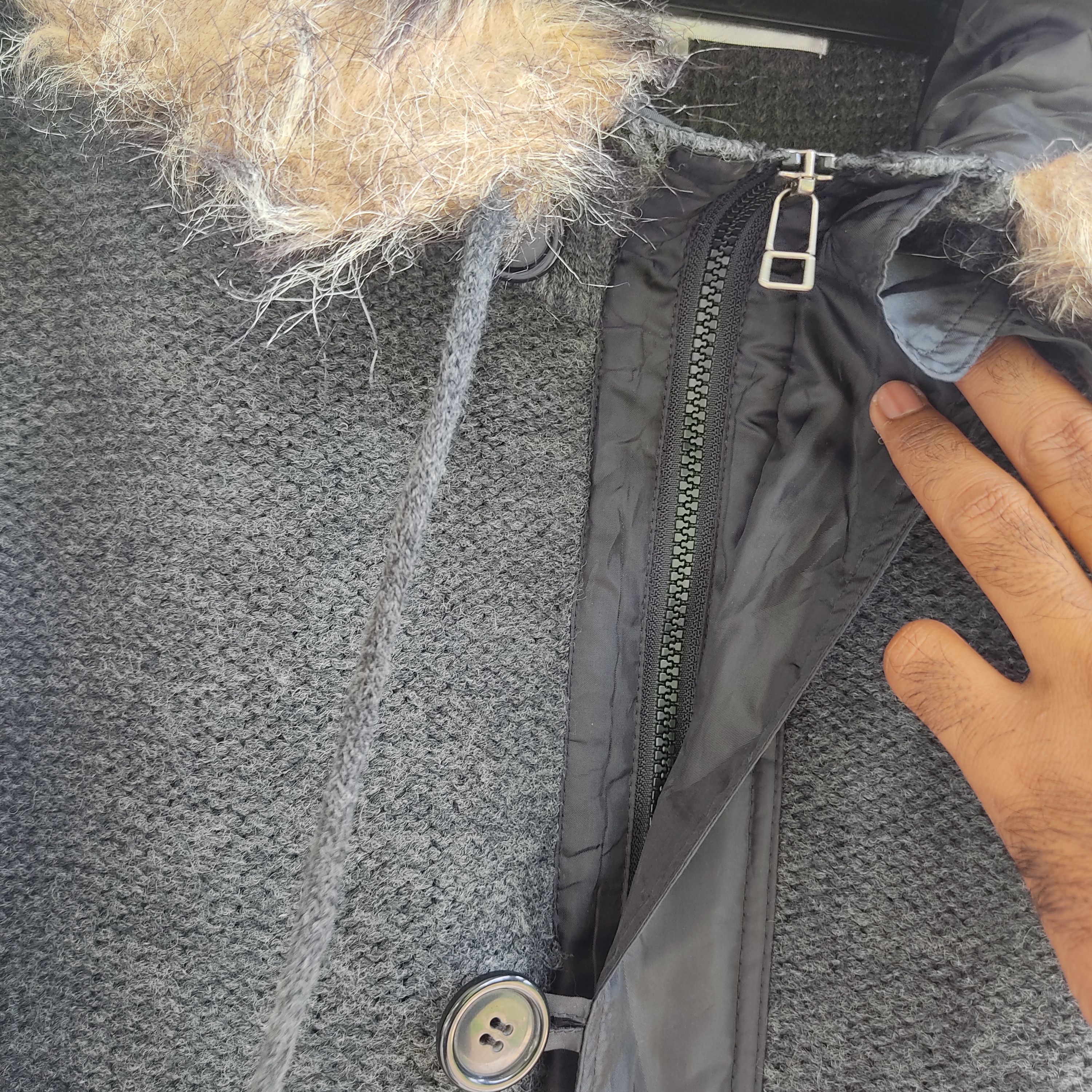 Designer × Homespun Knitwear × Japanese Brand Buona Giornata Black Gray Knitwear Parka Size US M / EU 48-50 / 2 - 14 Thumbnail