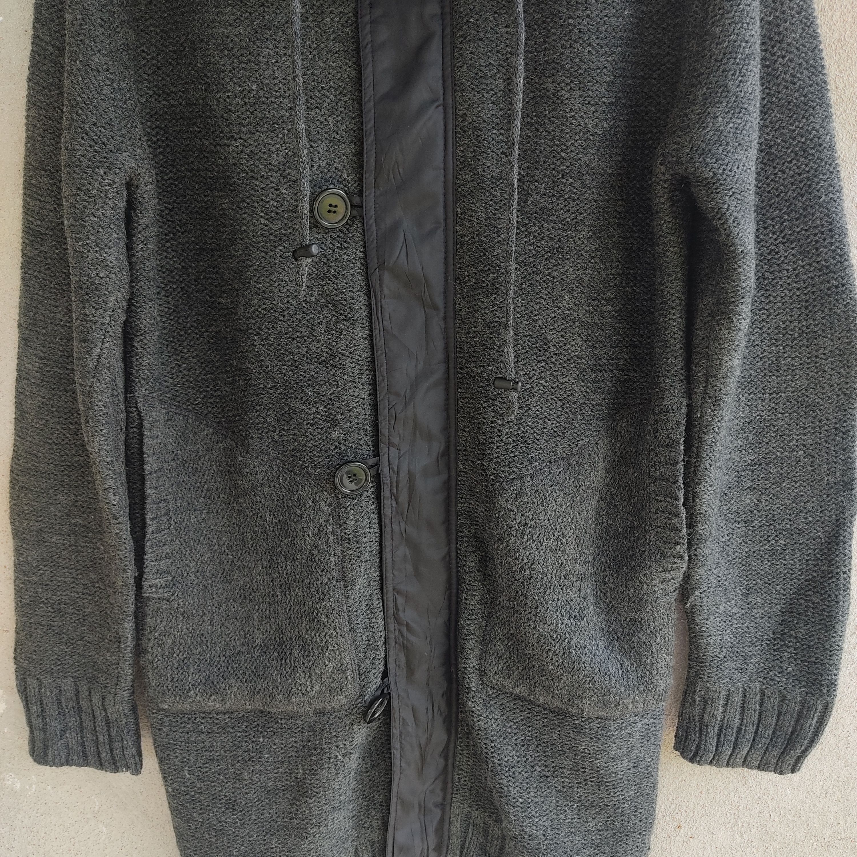 Designer × Homespun Knitwear × Japanese Brand Buona Giornata Black Gray Knitwear Parka Size US M / EU 48-50 / 2 - 5 Thumbnail