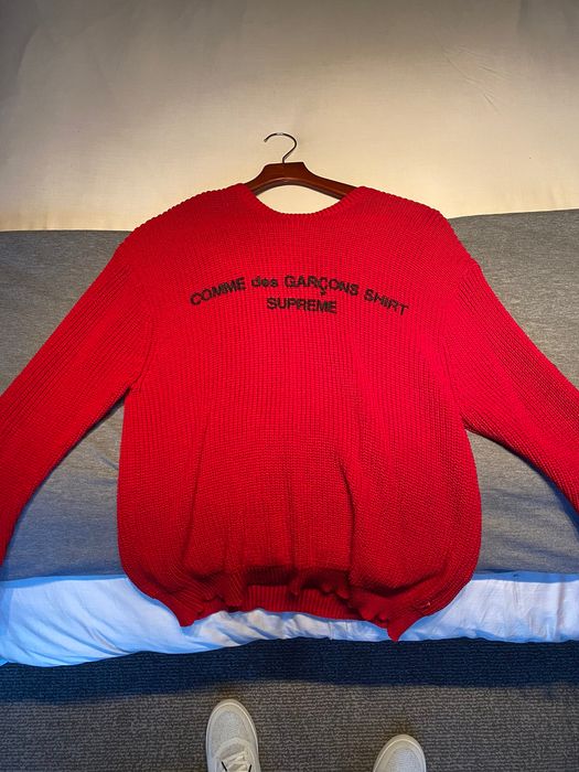 Supreme Supreme x Comme Des Garcons SHIRT Sweater ( Size S ) | Grailed