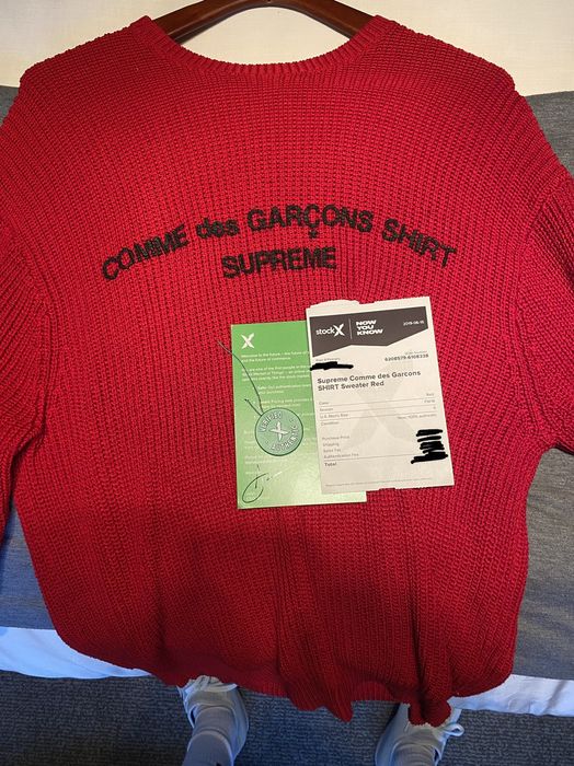 Supreme Supreme x Comme Des Garcons SHIRT Sweater ( Size S ) | Grailed