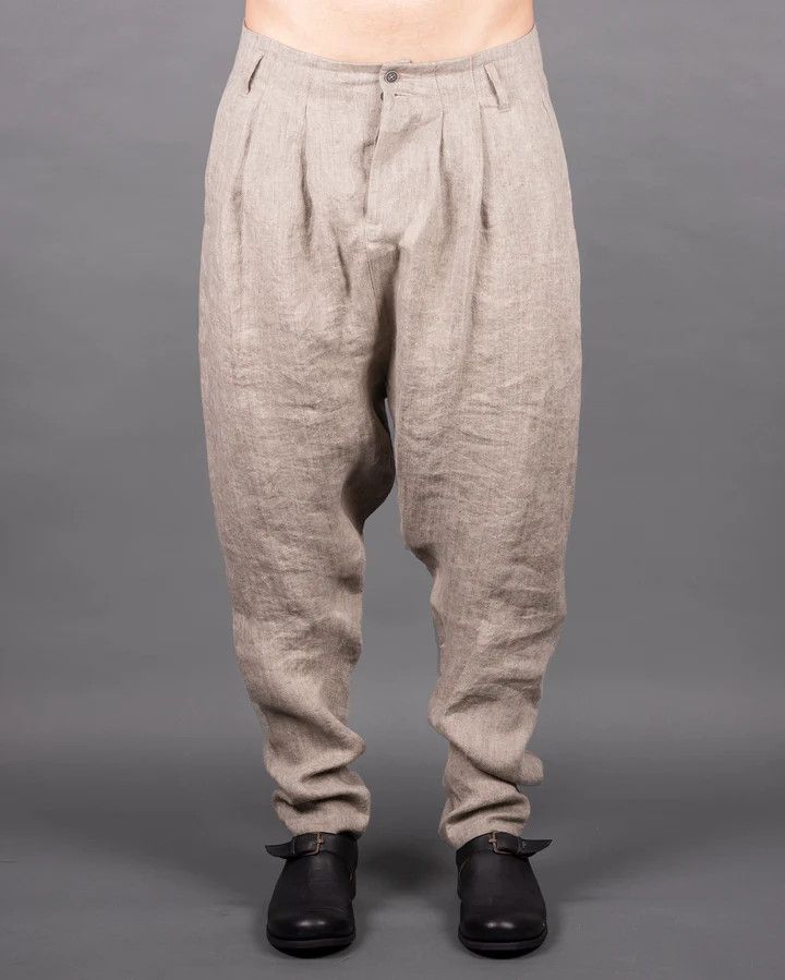 image of Hannibal Linen Pants.like Elema Dawson Or Aleksandr Manamis in Grey, Men's (Size 32)