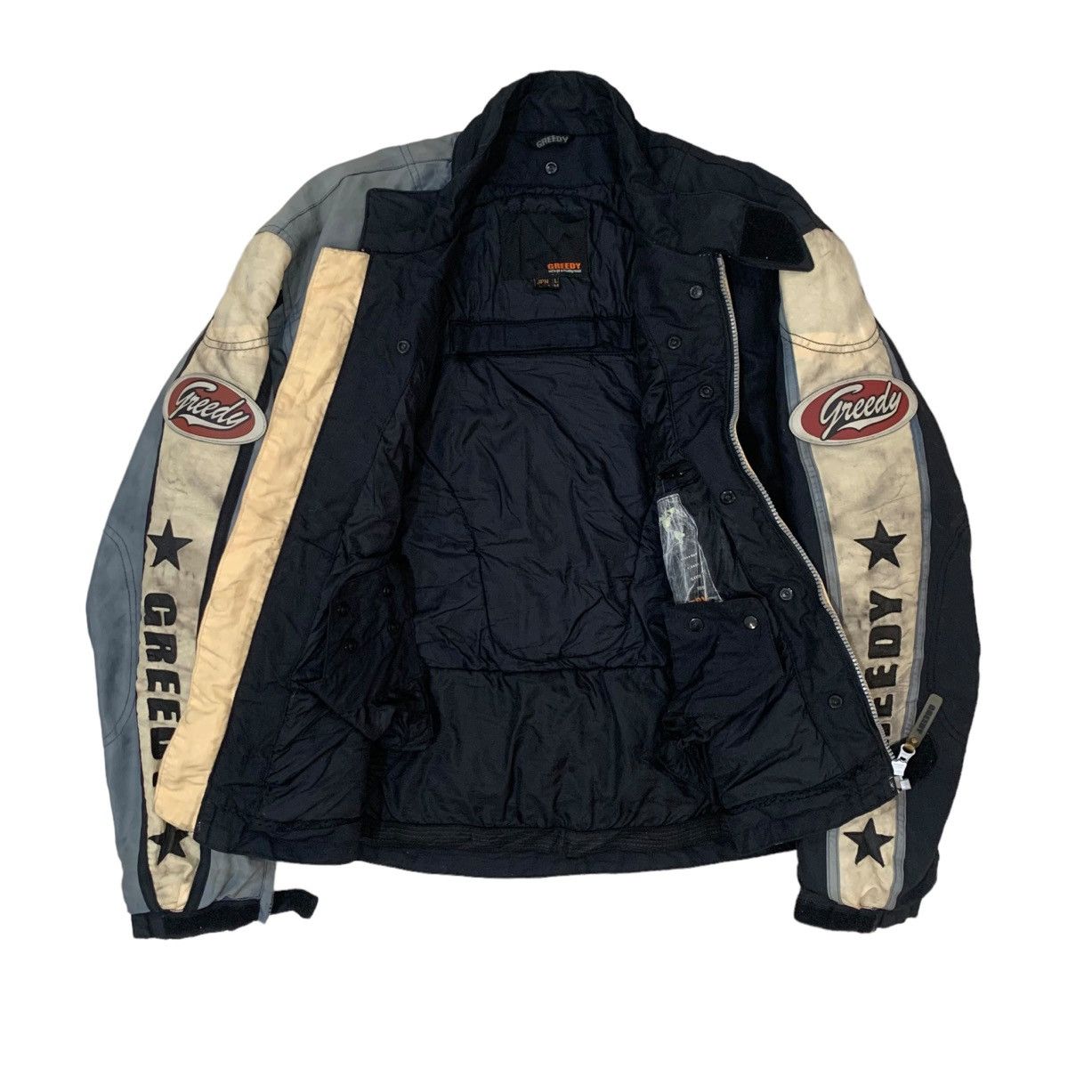 Vintage Vintage Sunfaded Greedy Racing Riders Jacket Size US M / EU 48-50 / 2 - 4 Thumbnail