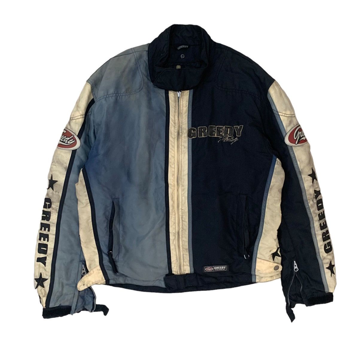 Vintage Vintage Sunfaded Greedy Racing Riders Jacket Size US M / EU 48-50 / 2 - 3 Thumbnail