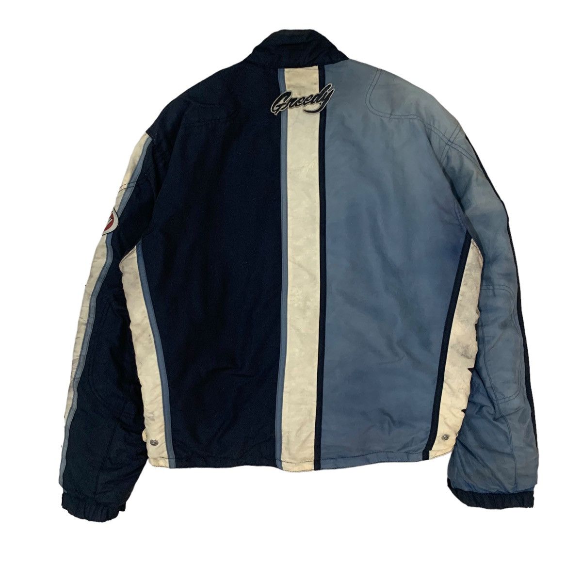 Vintage Vintage Sunfaded Greedy Racing Riders Jacket Size US M / EU 48-50 / 2 - 2 Thumbnail