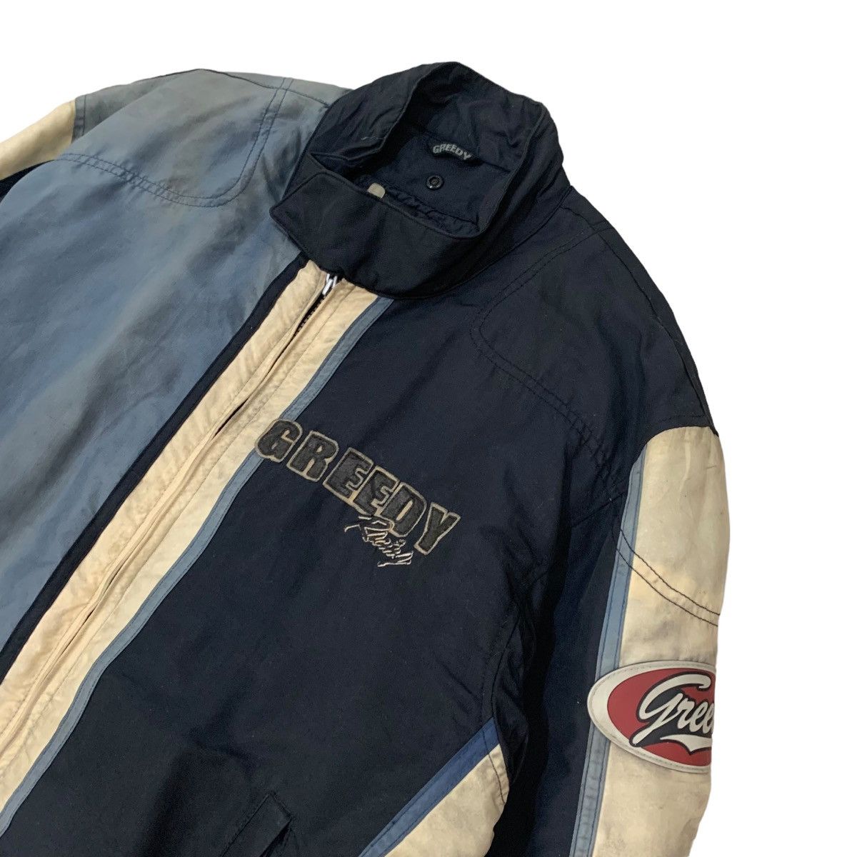 Vintage Vintage Sunfaded Greedy Racing Riders Jacket Size US M / EU 48-50 / 2 - 6 Thumbnail