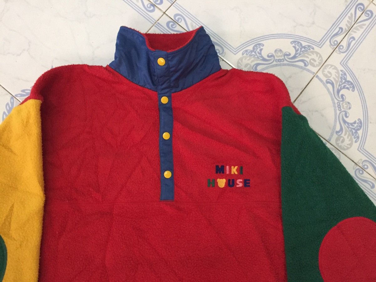 Colours × Japanese Brand Miki House Block Colour Fleece Sweater Made in Japan Size US L / EU 52-54 / 3 - 4 Thumbnail