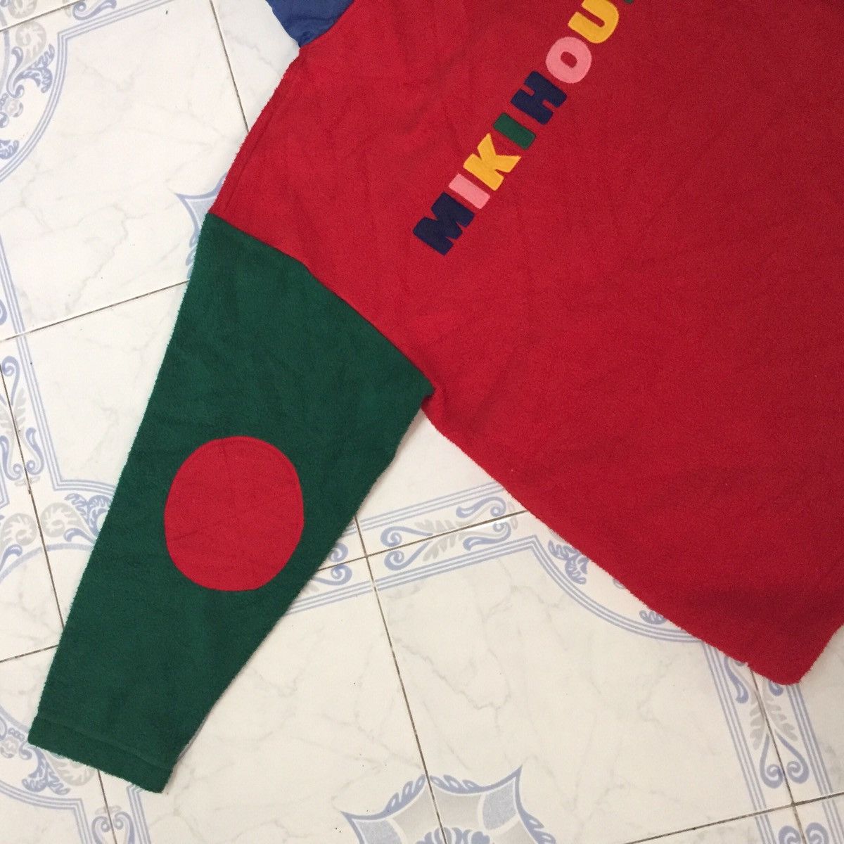 Colours × Japanese Brand Miki House Block Colour Fleece Sweater Made in Japan Size US L / EU 52-54 / 3 - 7 Thumbnail