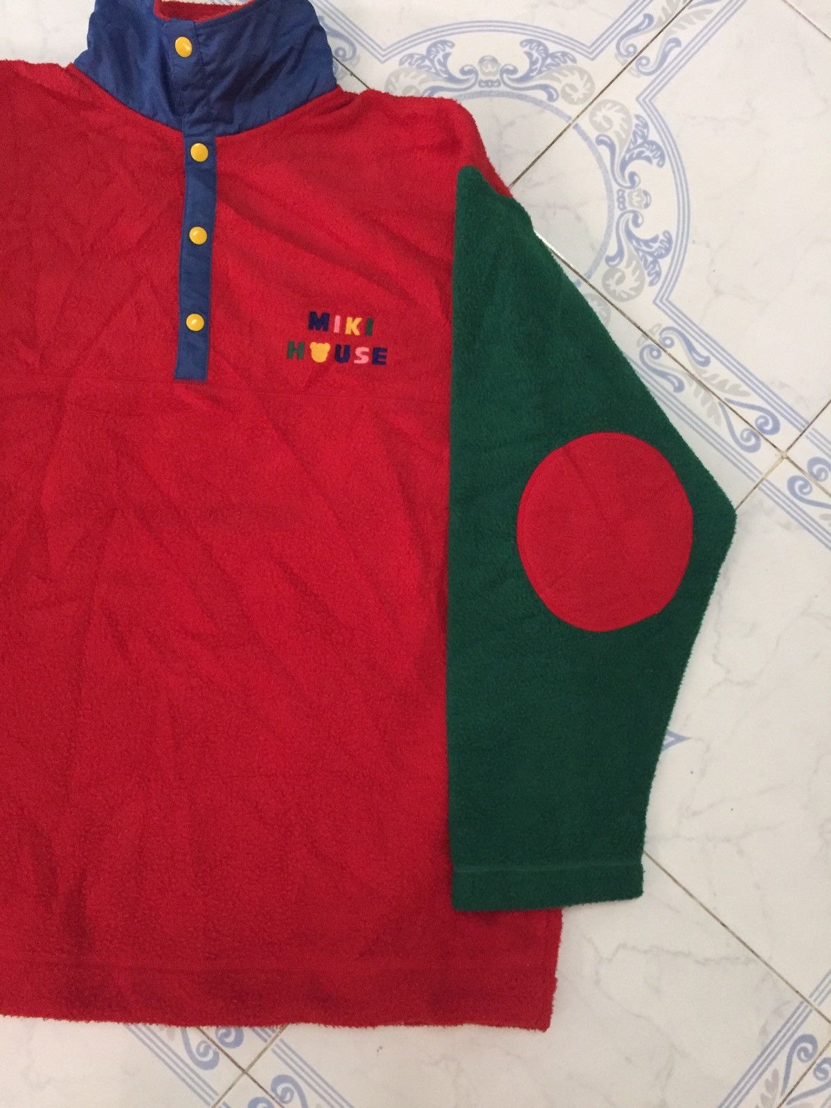 Colours × Japanese Brand Miki House Block Colour Fleece Sweater Made in Japan Size US L / EU 52-54 / 3 - 3 Thumbnail